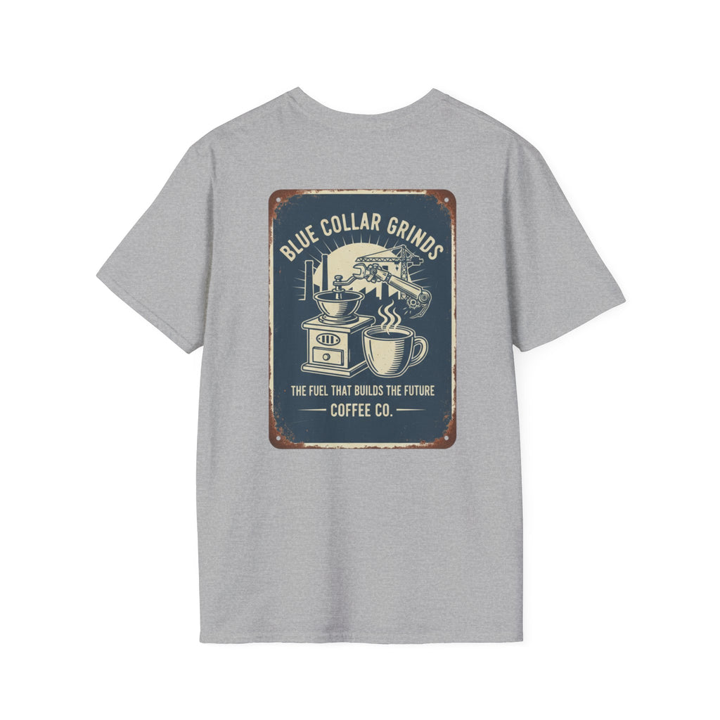 Blue Collar Grinds Coffee Co. T-Shirt — Vintage Coffee Co. Design