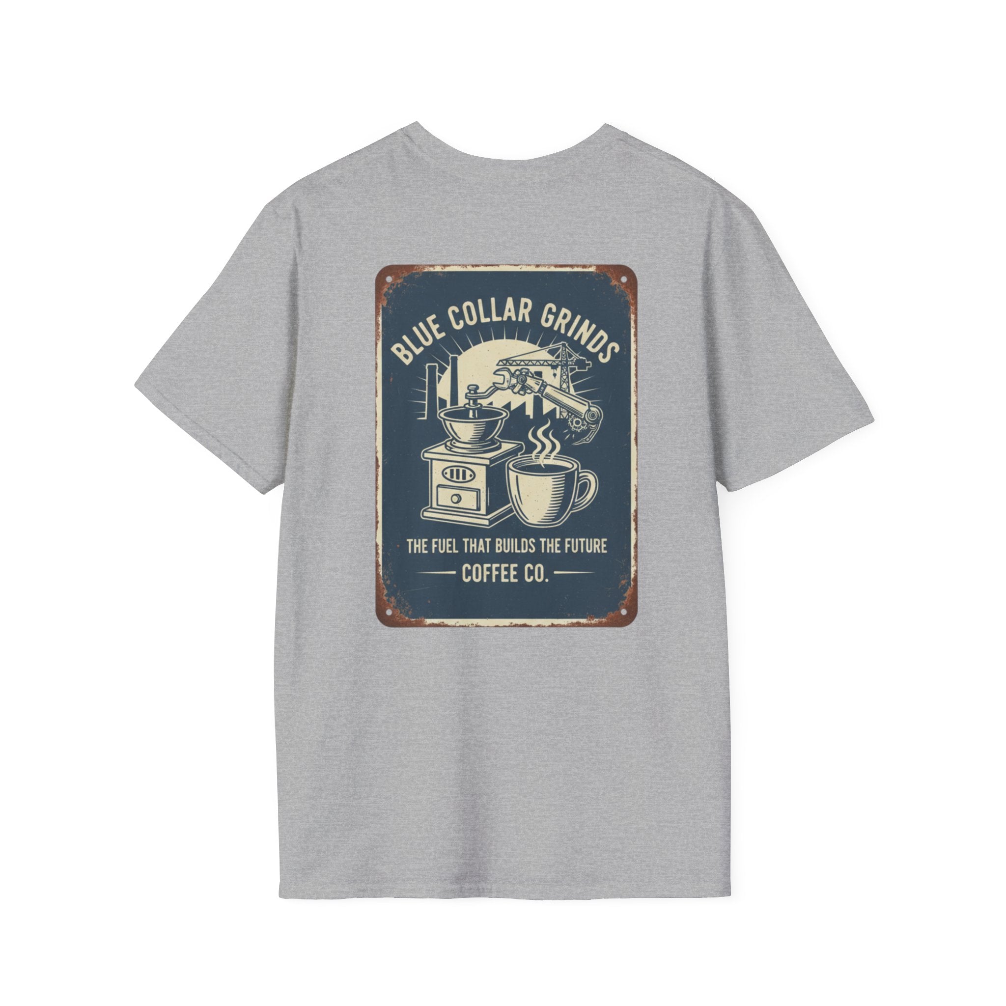 Blue Collar Grinds Coffee Co. T-Shirt — Vintage Coffee Co. Design