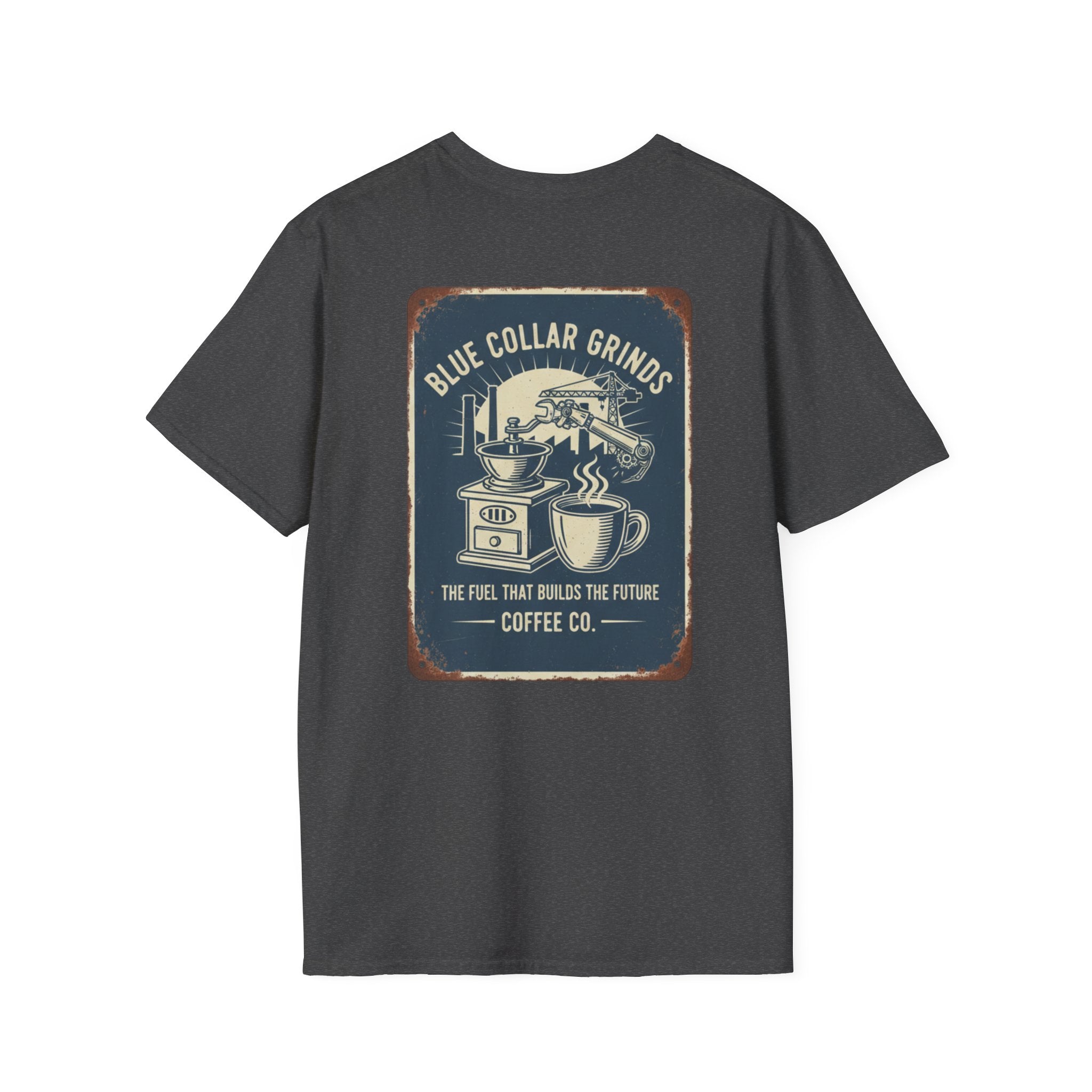 Blue Collar Grinds Coffee Co. T-Shirt — Vintage Coffee Co. Design