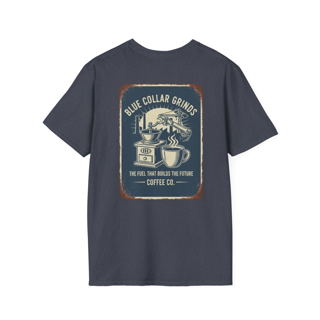 Blue Collar Grinds Coffee Co. T-Shirt — Vintage Coffee Co. Design