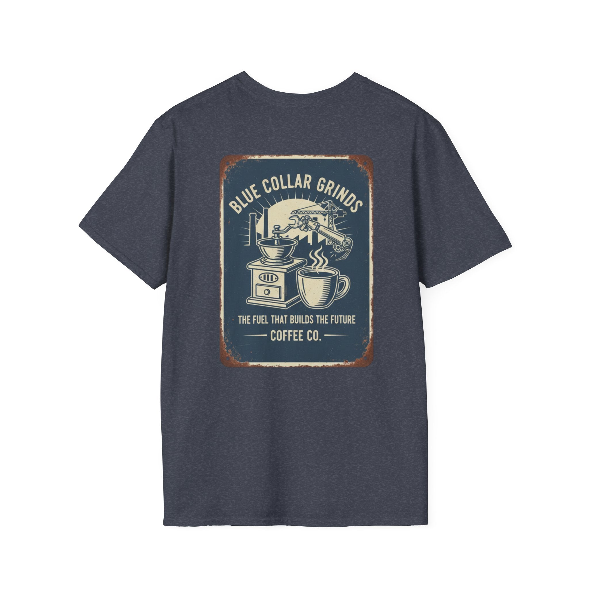 Blue Collar Grinds Coffee Co. T-Shirt — Vintage Coffee Co. Design