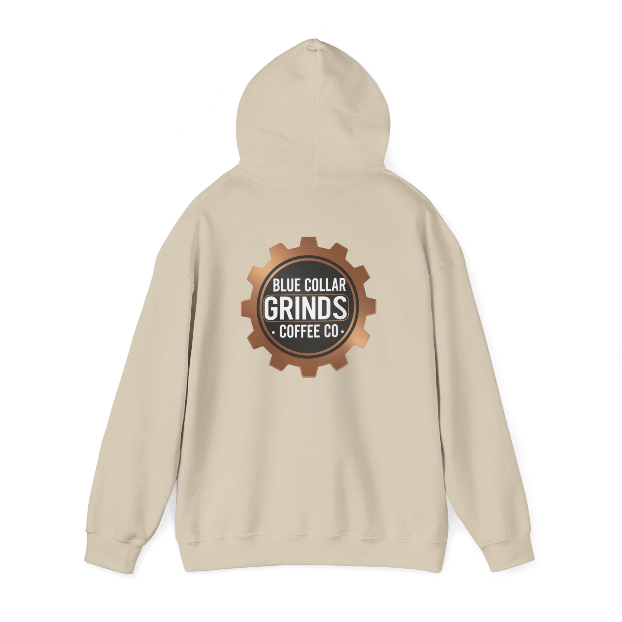 Blue Collar Grinds Coffee Co. Hoodie — Workwear Logo Pullover