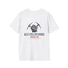 Blue Collar Grinds Coffee Co. T‑Shirt — Bold Back Logo Workwear Tee