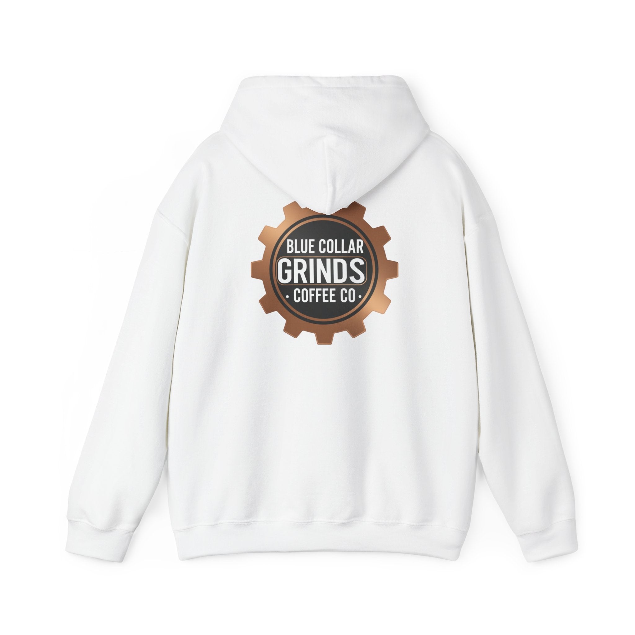 Blue Collar Grinds Coffee Co. Hoodie — Workwear Logo Pullover