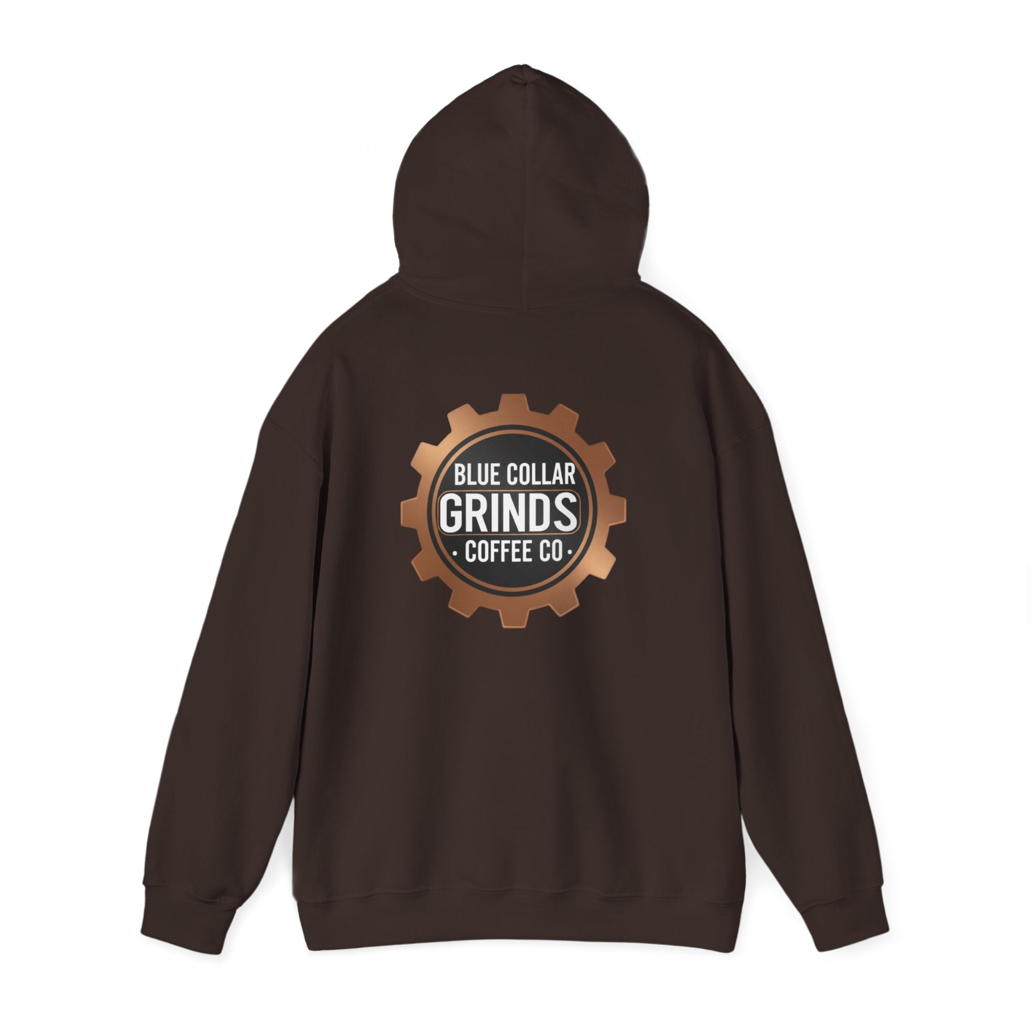 Blue Collar Grinds Coffee Co. Hoodie — Workwear Logo Pullover