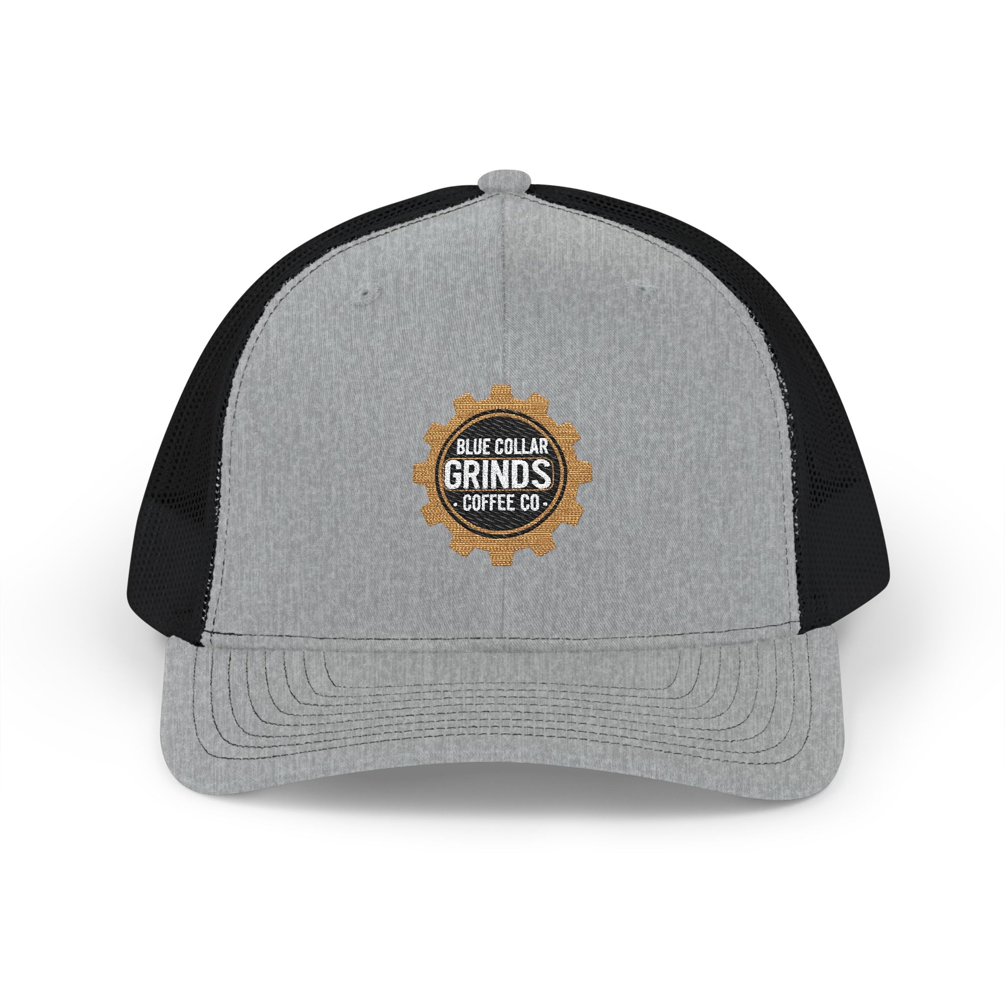 Blue Collar Grinds Coffee Co. Embroidered Trucker Cap — Gear Patch