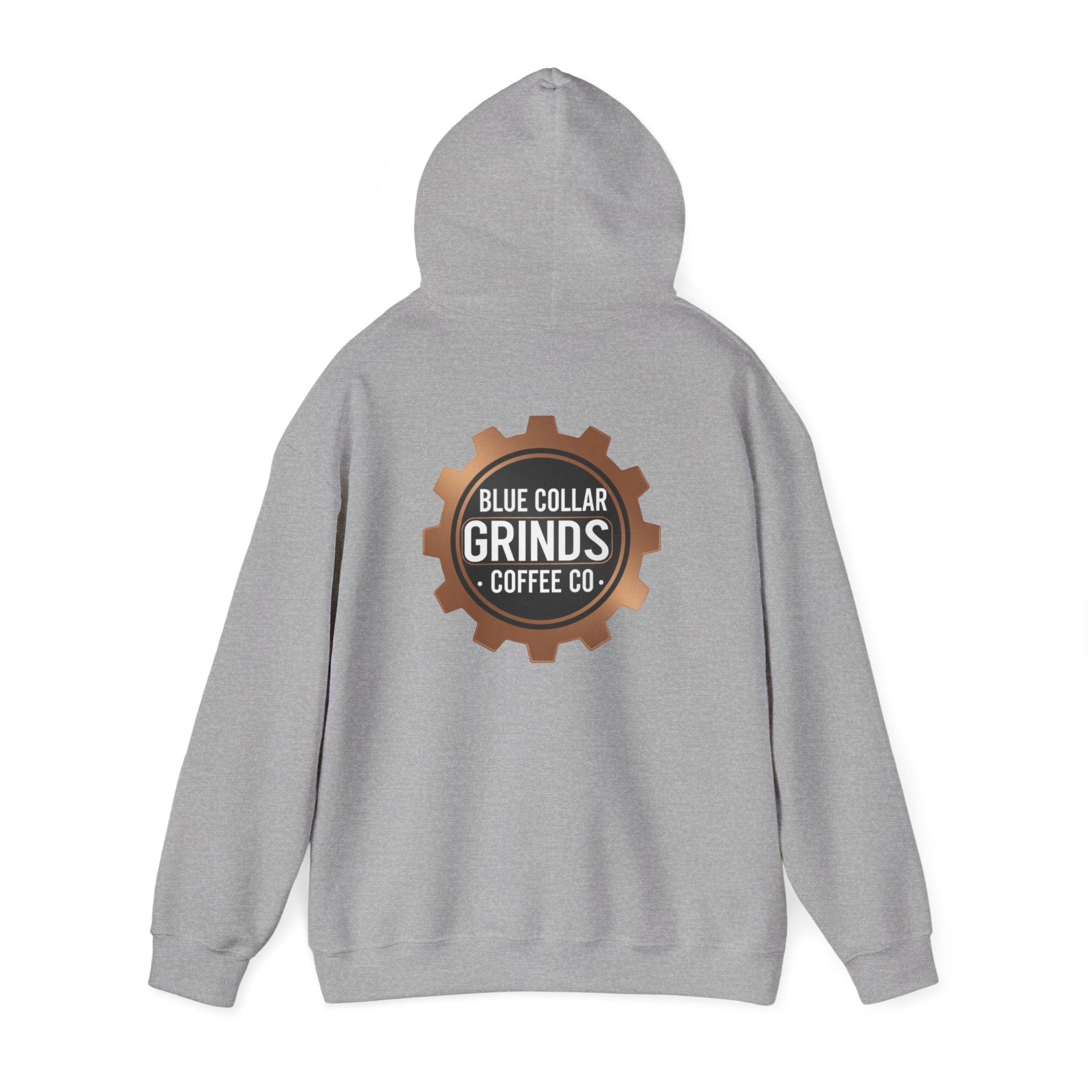 Blue Collar Grinds Coffee Co. Hoodie — Workwear Logo Pullover