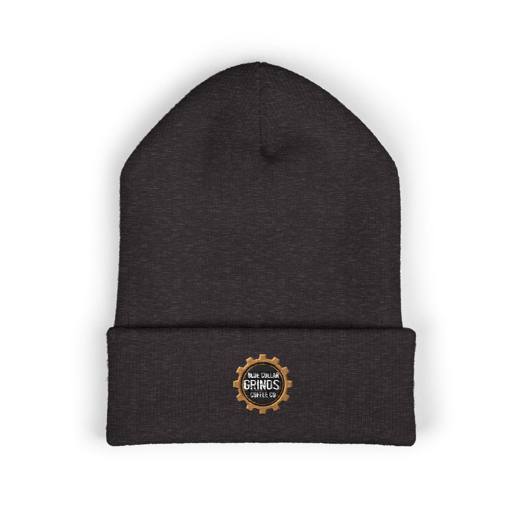 Blue Collar Grinds Coffee Co. Embroidered 'Gear' Classic Cuffed Beanie