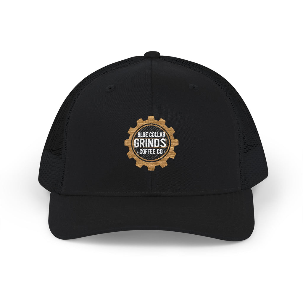 Blue Collar Grinds Coffee Co. Embroidered Trucker Cap — Gear Patch