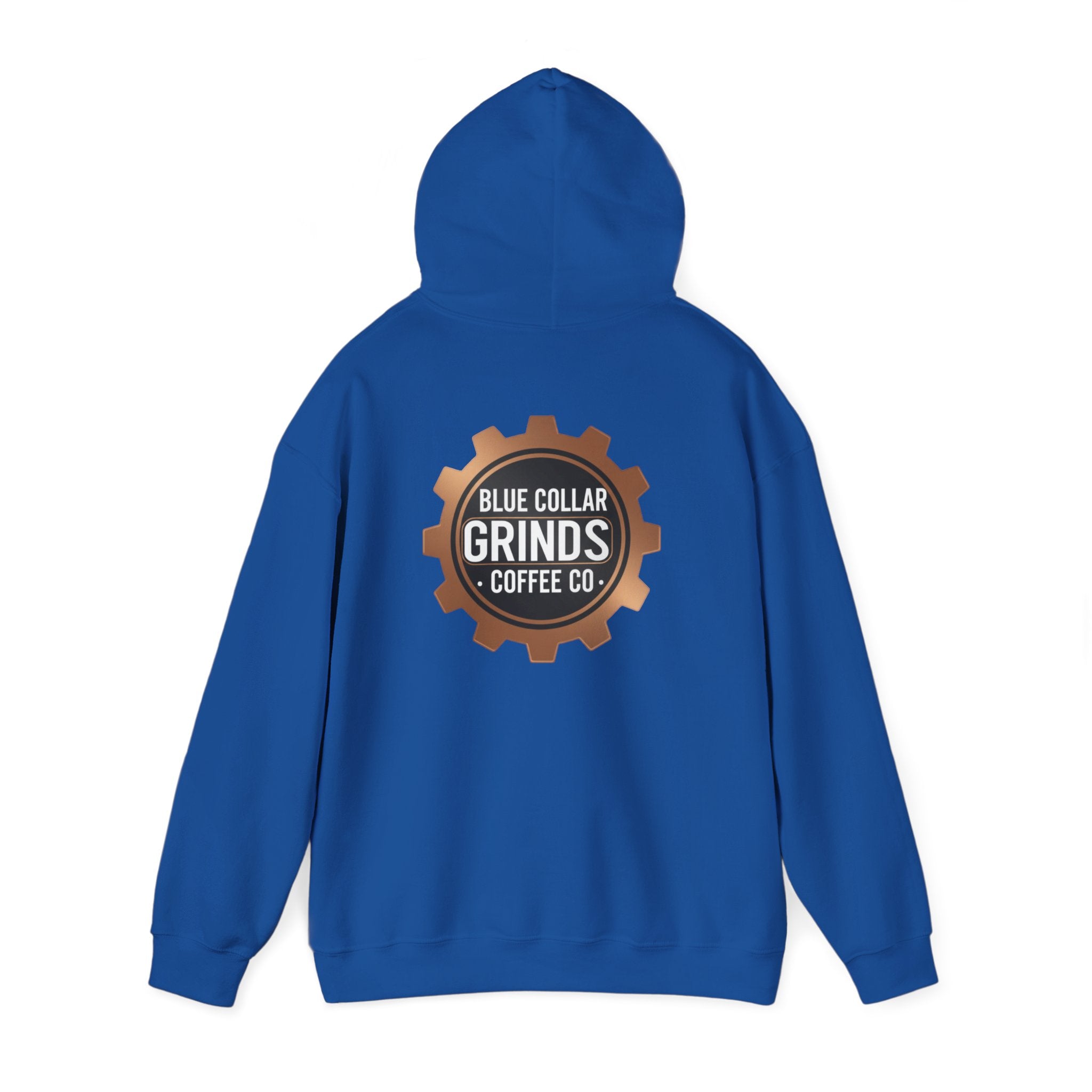 Blue Collar Grinds Coffee Co. Hoodie — Workwear Logo Pullover