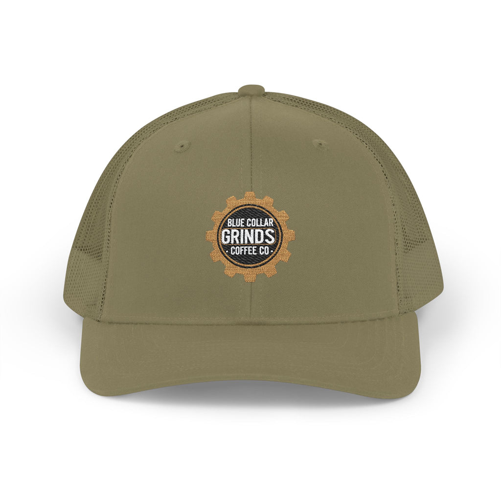 Blue Collar Grinds Coffee Co. Embroidered Trucker Cap — Gear Patch