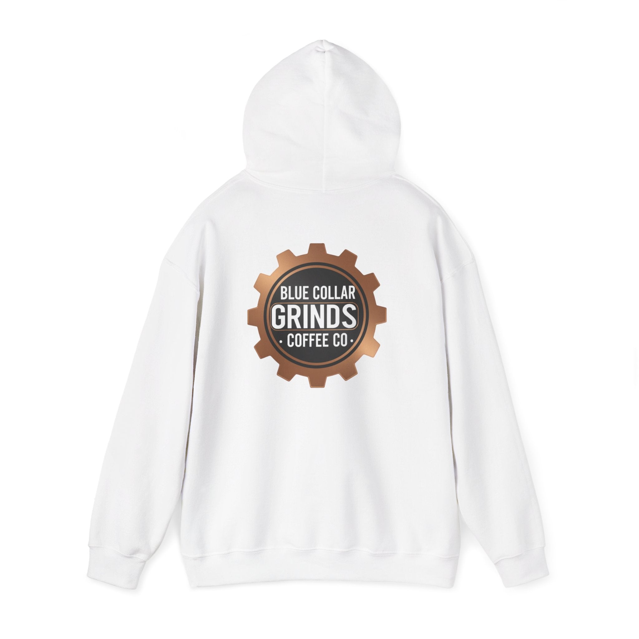 Blue Collar Grinds Coffee Co. Hoodie — Workwear Logo Pullover