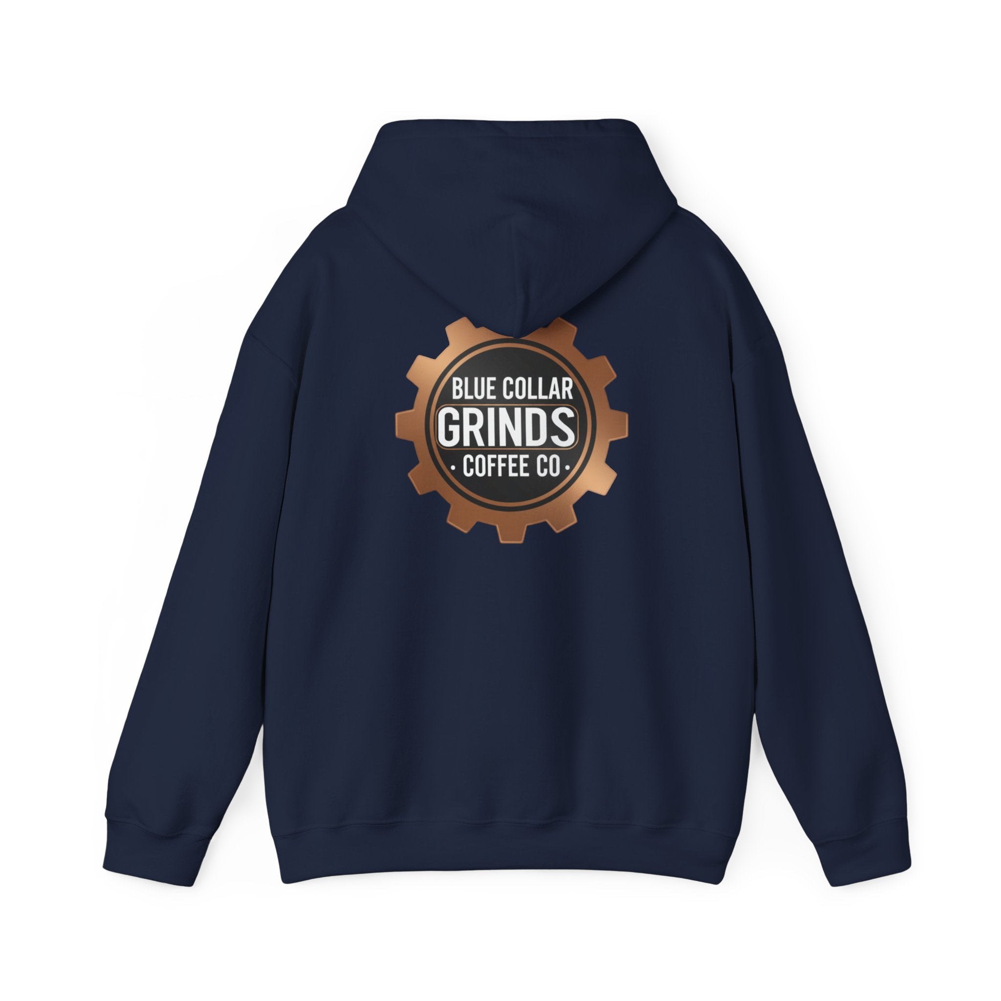 Blue Collar Grinds Coffee Co. Hoodie — Workwear Logo Pullover