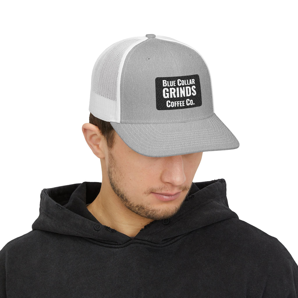 Blue Collar Grinds Coffee Co. Embroidered Trucker Hat