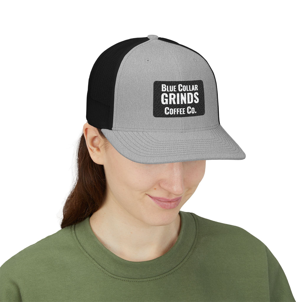 Blue Collar Grinds Coffee Co. Embroidered Trucker Hat