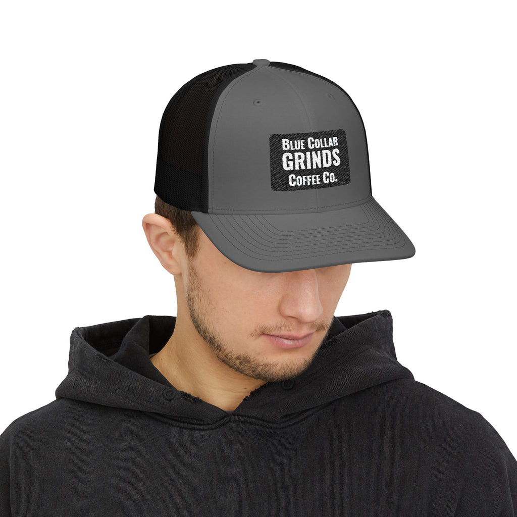Blue Collar Grinds Coffee Co. Embroidered Trucker Hat
