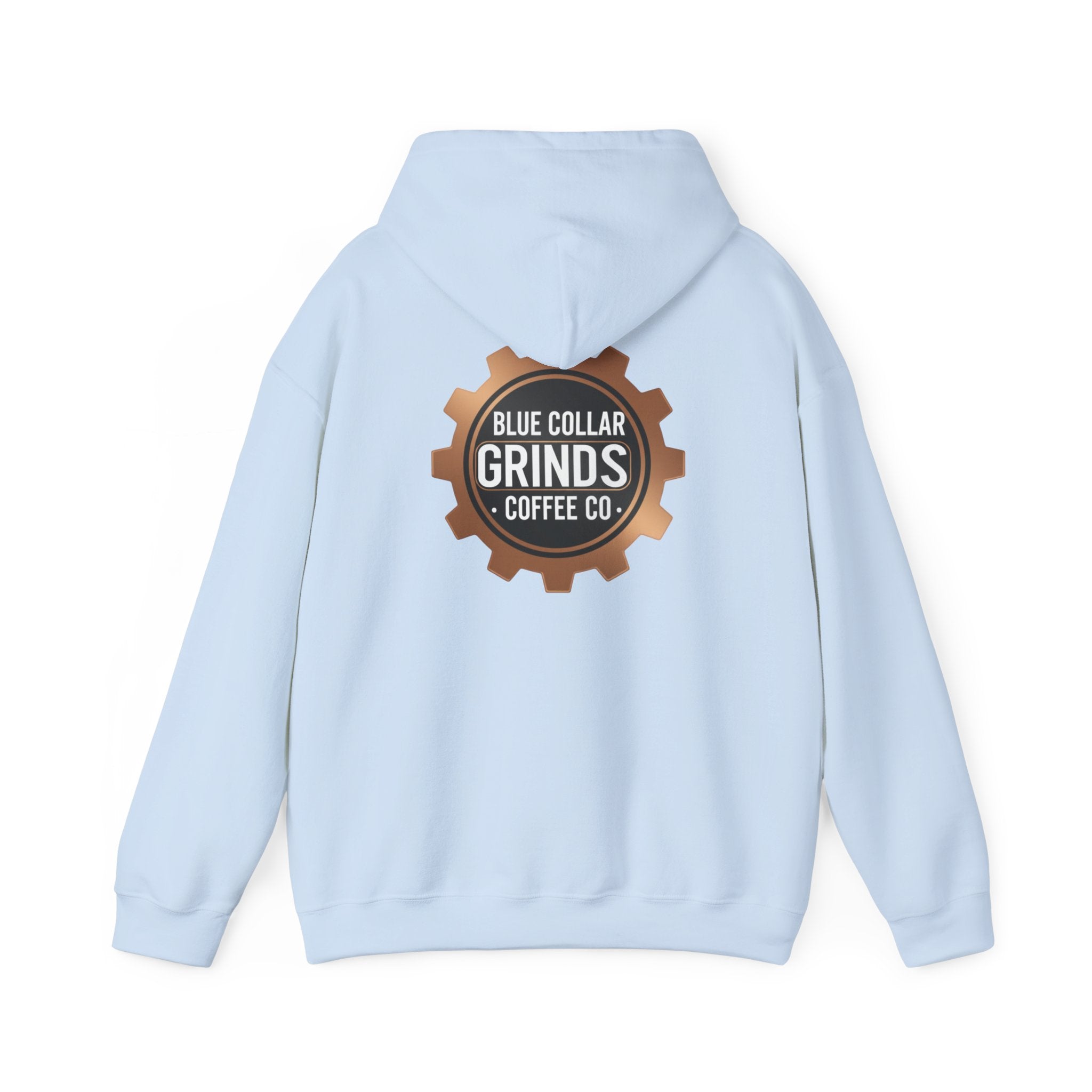 Blue Collar Grinds Coffee Co. Hoodie — Workwear Logo Pullover