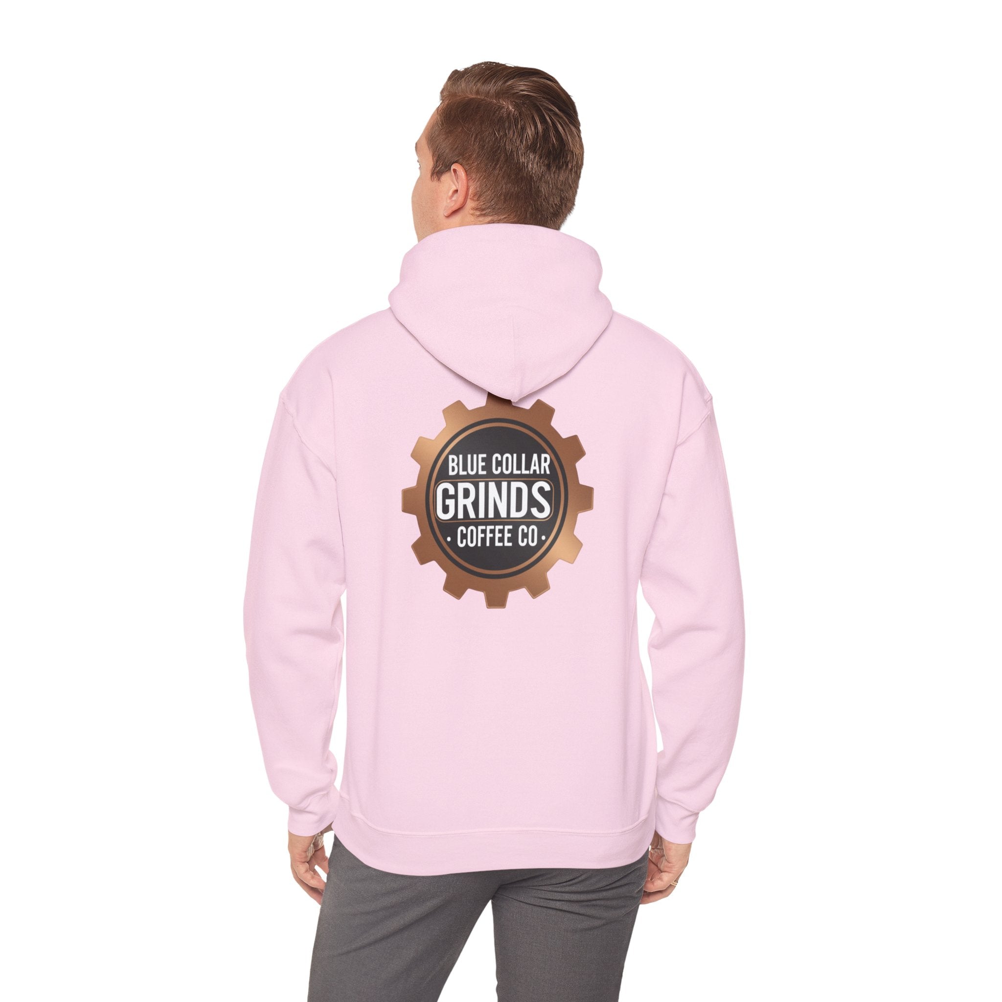Blue Collar Grinds Coffee Co. Hoodie — Workwear Logo Pullover