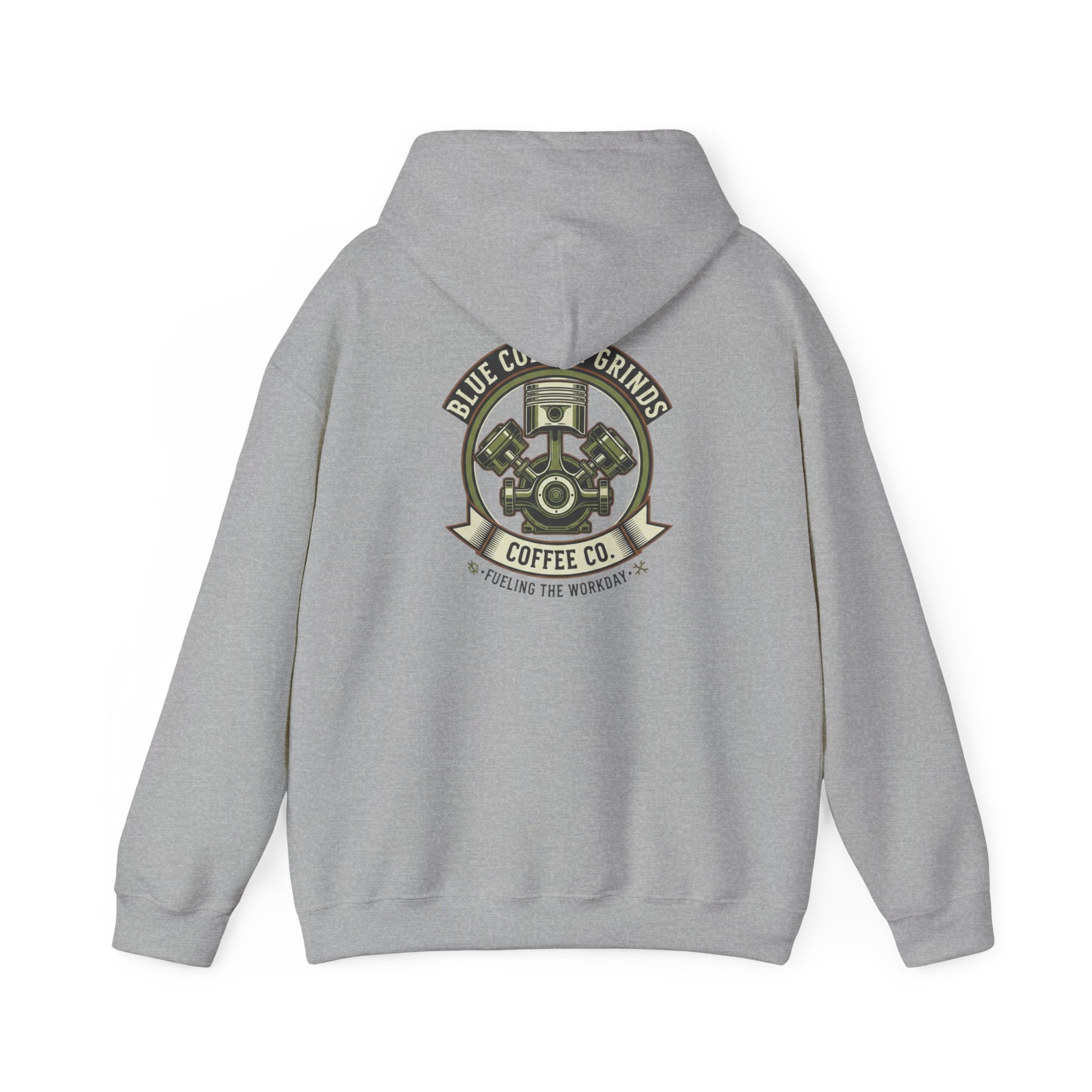 Blue Collar Grinds Coffee Co. Hoodie — Vintage Coffee Company Pullover