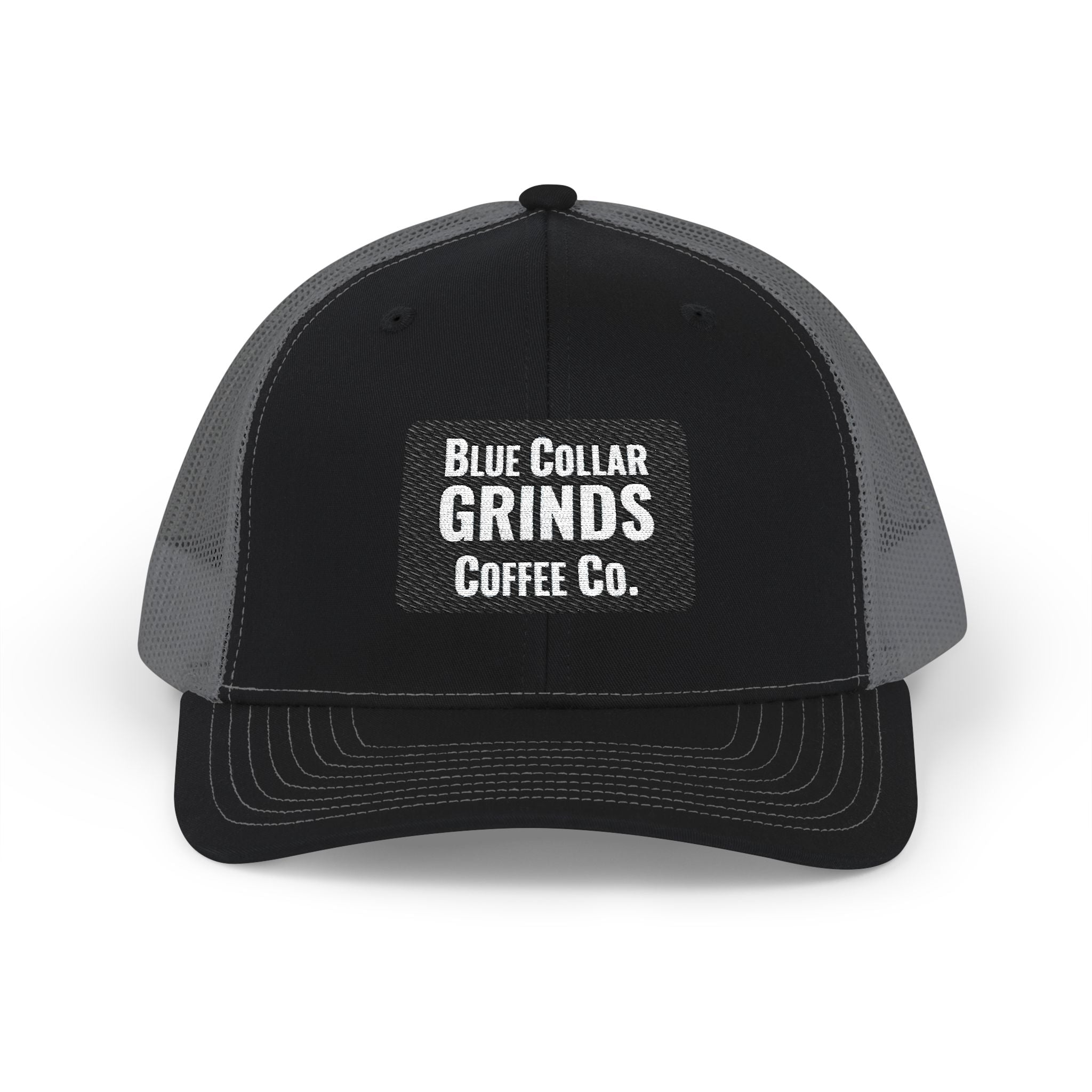 Blue Collar Grinds Coffee Co. Embroidered Trucker Hat