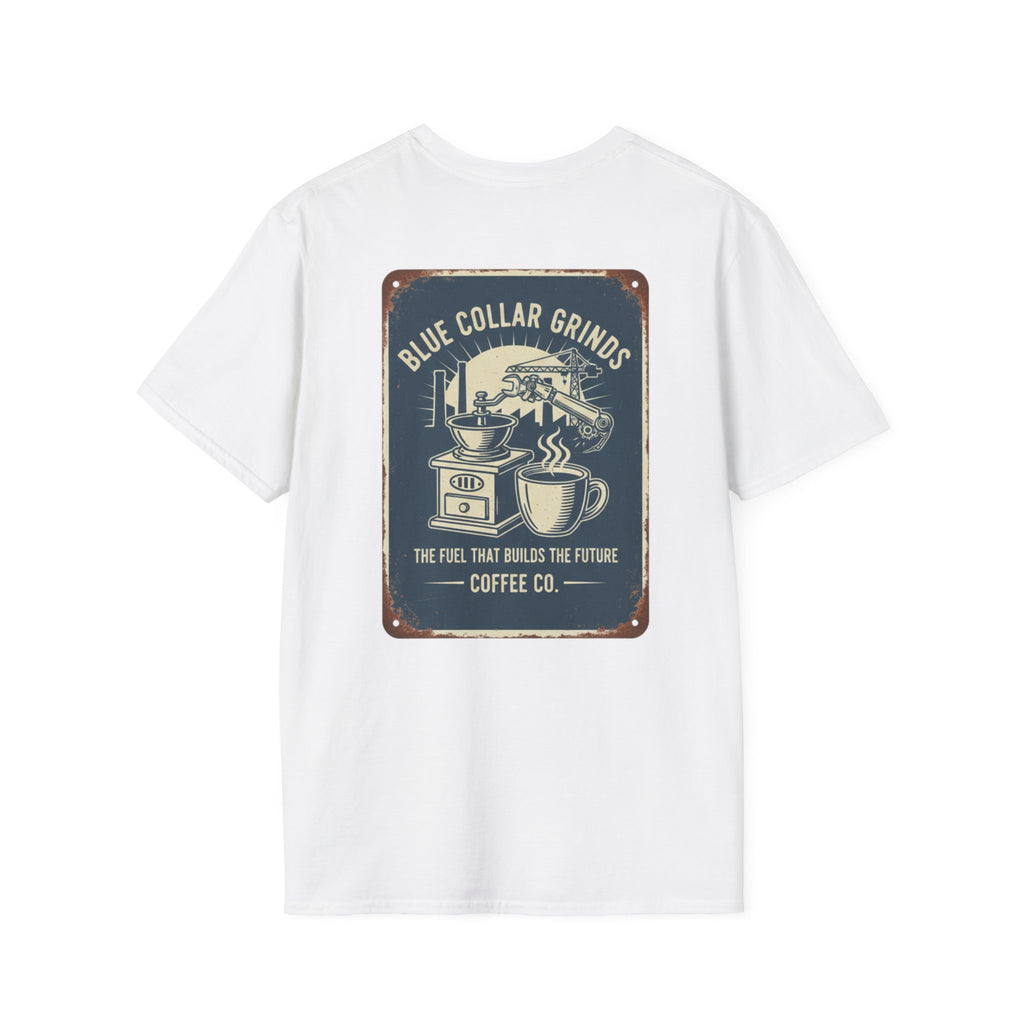 Blue Collar Grinds Coffee Co. T-Shirt — Vintage Coffee Co. Design