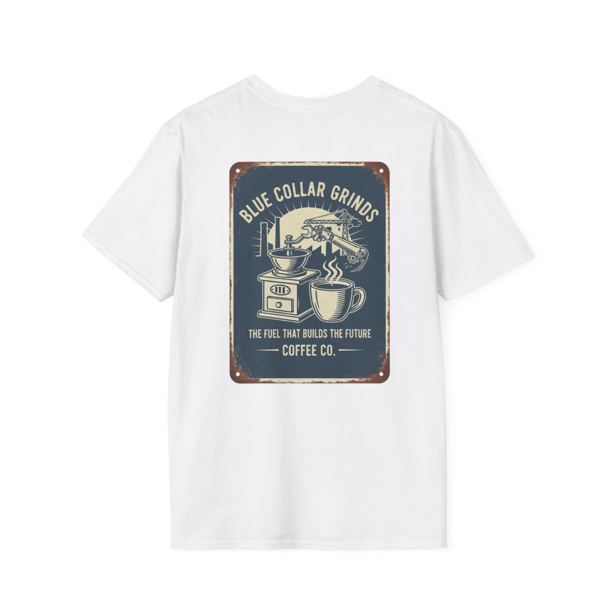 Blue Collar Grinds Coffee Co. T-Shirt — Vintage Coffee Co. Design