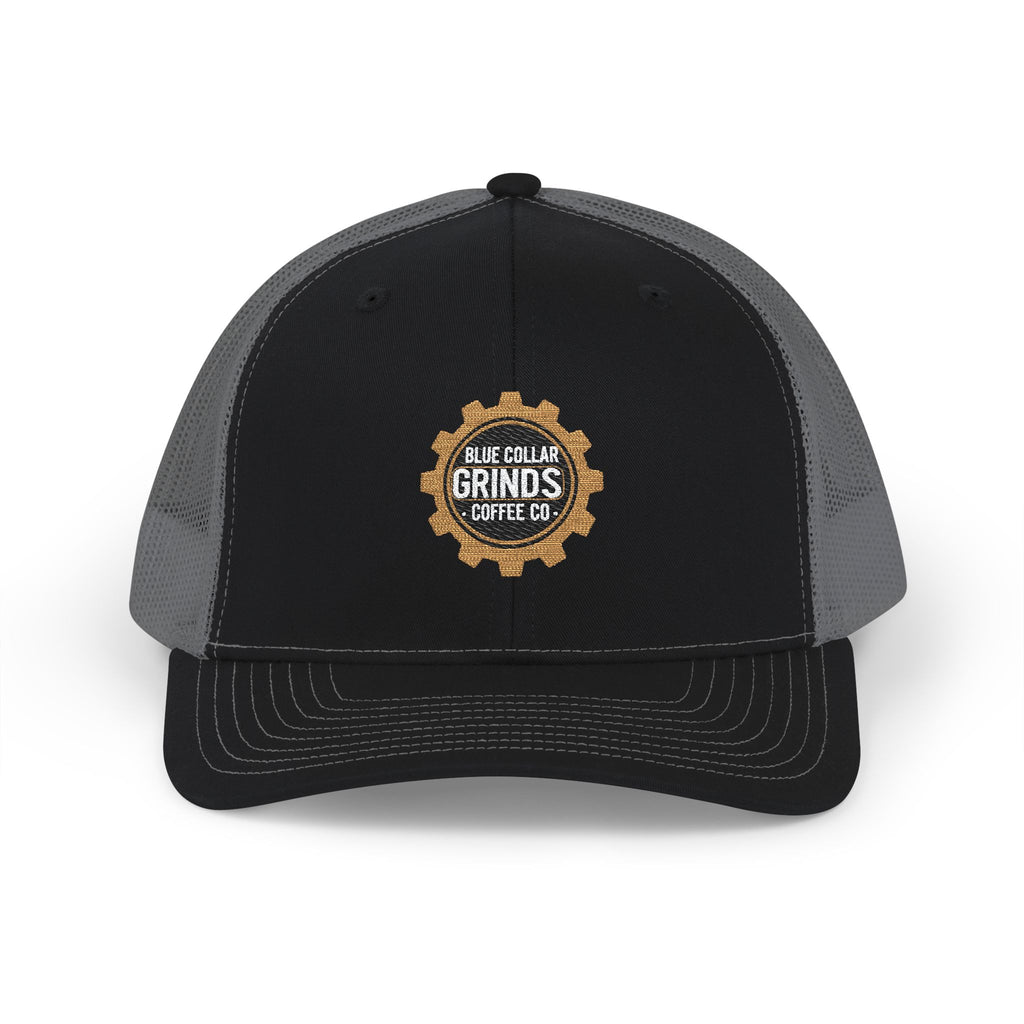 Blue Collar Grinds Coffee Co. Embroidered Trucker Cap — Gear Patch