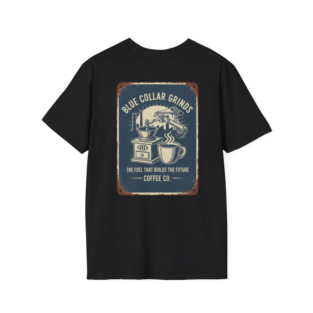 Blue Collar Grinds Coffee Co. T-Shirt — Vintage Coffee Co. Design
