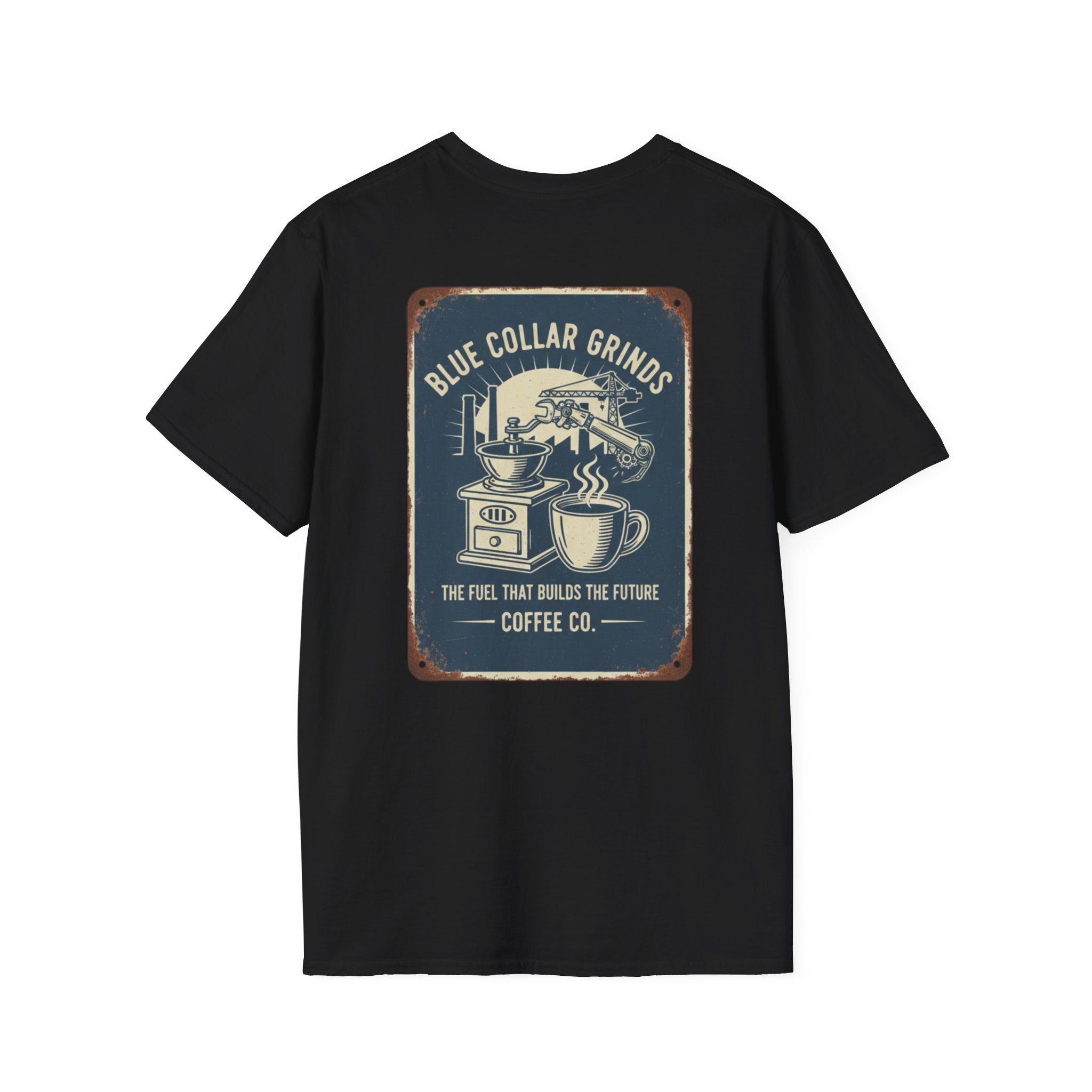Blue Collar Grinds Coffee Co. T-Shirt — Vintage Coffee Co. Design