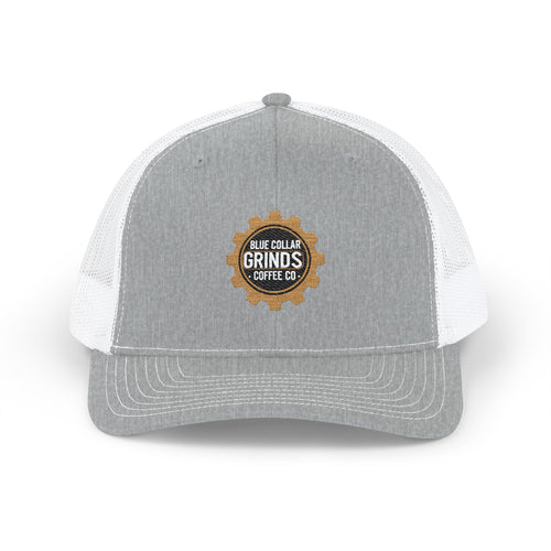 Blue Collar Grinds Coffee Co. Embroidered Trucker Cap — Gear Patch