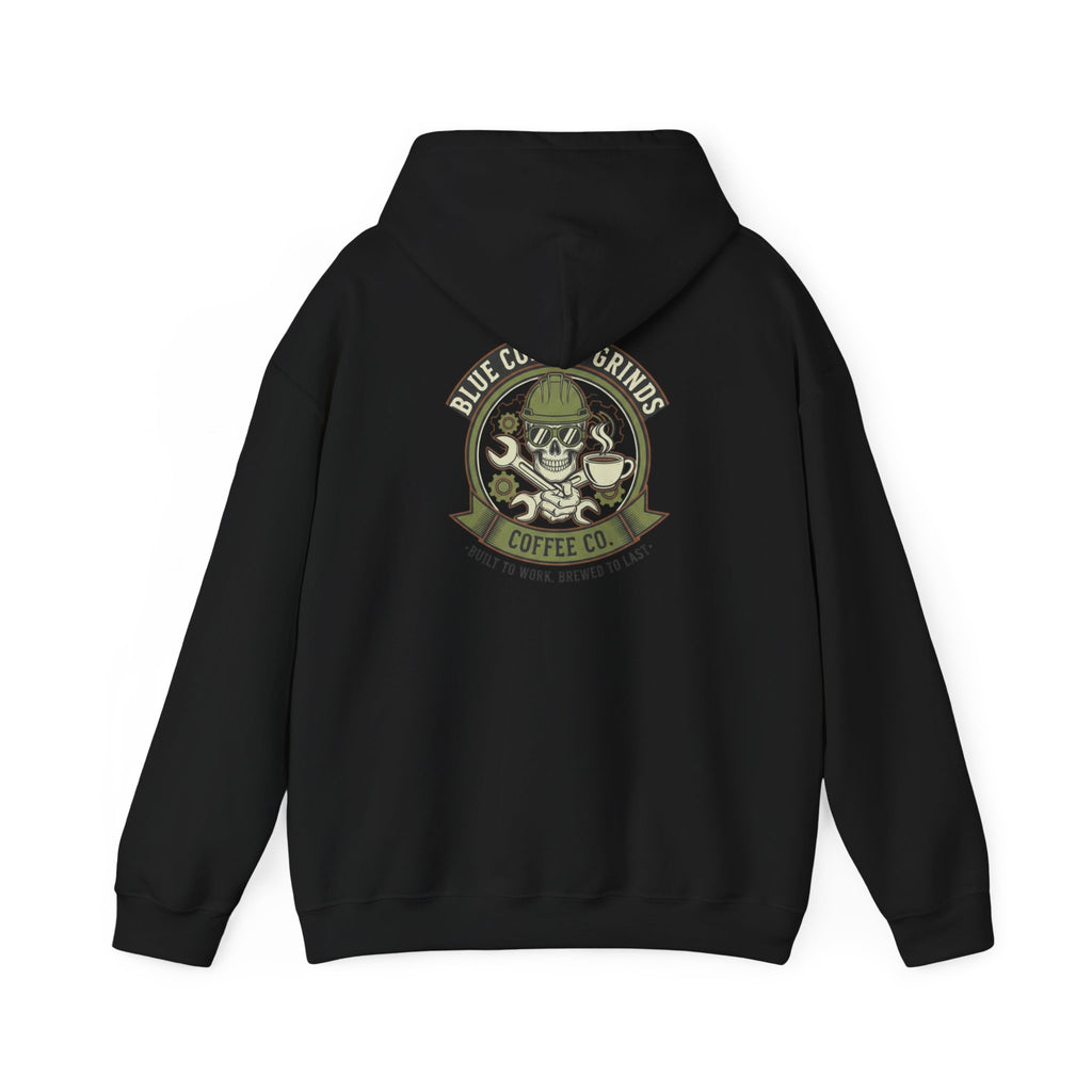 Blue Collar Grinds Coffee Co. - Hoodie - Skull Logo Back Print