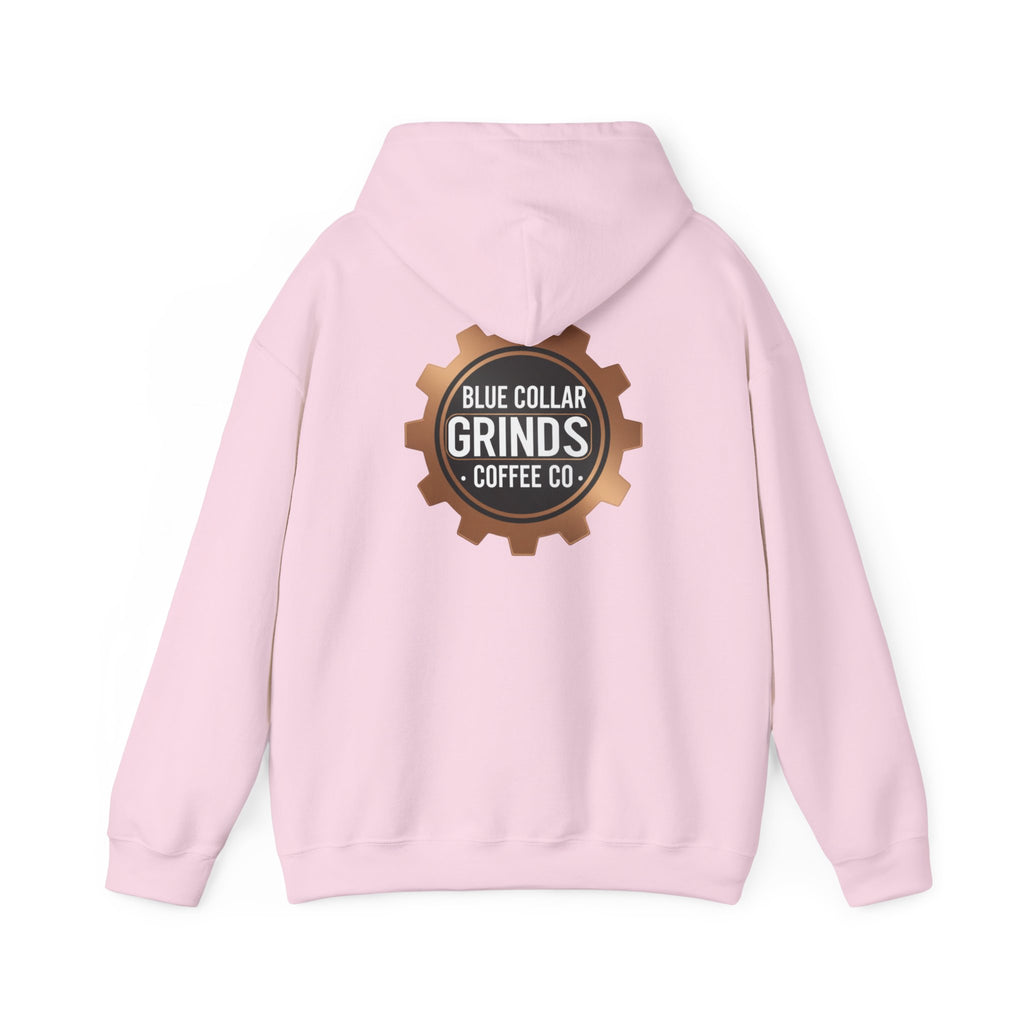 Blue Collar Grinds Coffee Co. Hoodie — Workwear Logo Pullover