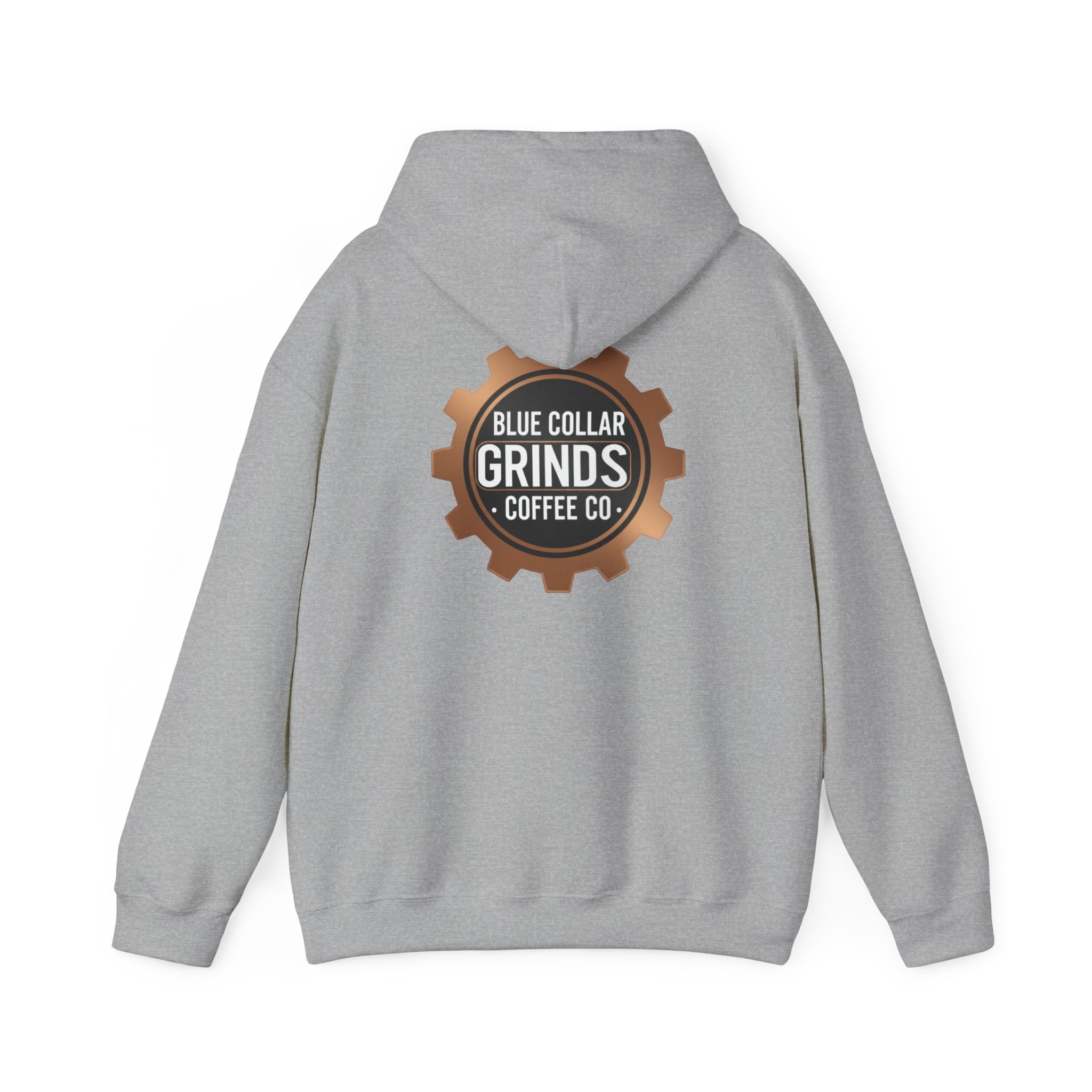 Blue Collar Grinds Coffee Co. Hoodie — Workwear Logo Pullover