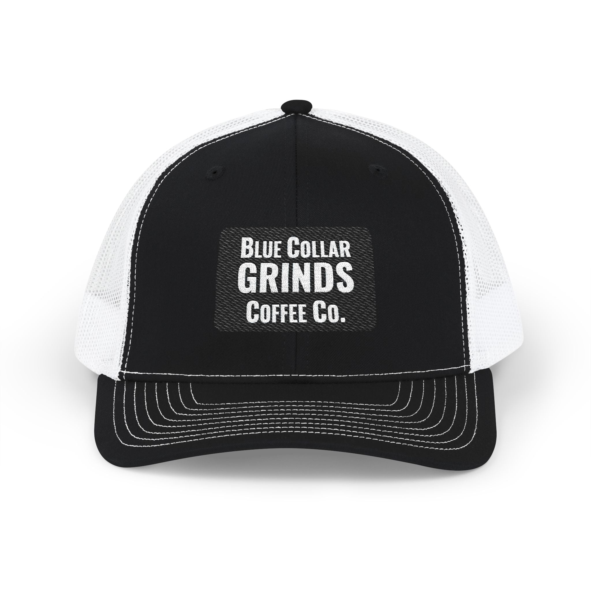 Blue Collar Grinds Coffee Co. Embroidered Trucker Hat
