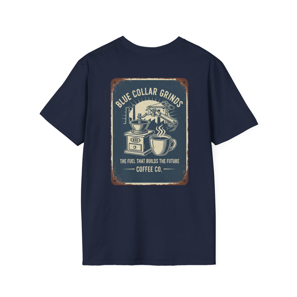 Blue Collar Grinds Coffee Co. T-Shirt — Vintage Coffee Co. Design