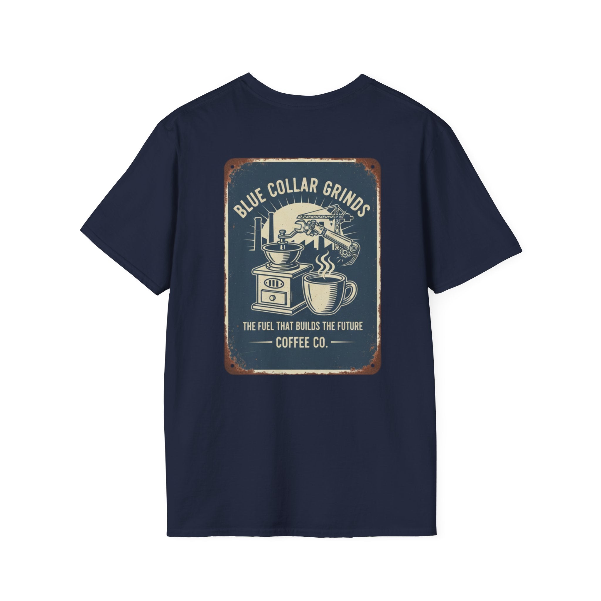 Blue Collar Grinds Coffee Co. T-Shirt — Vintage Coffee Co. Design