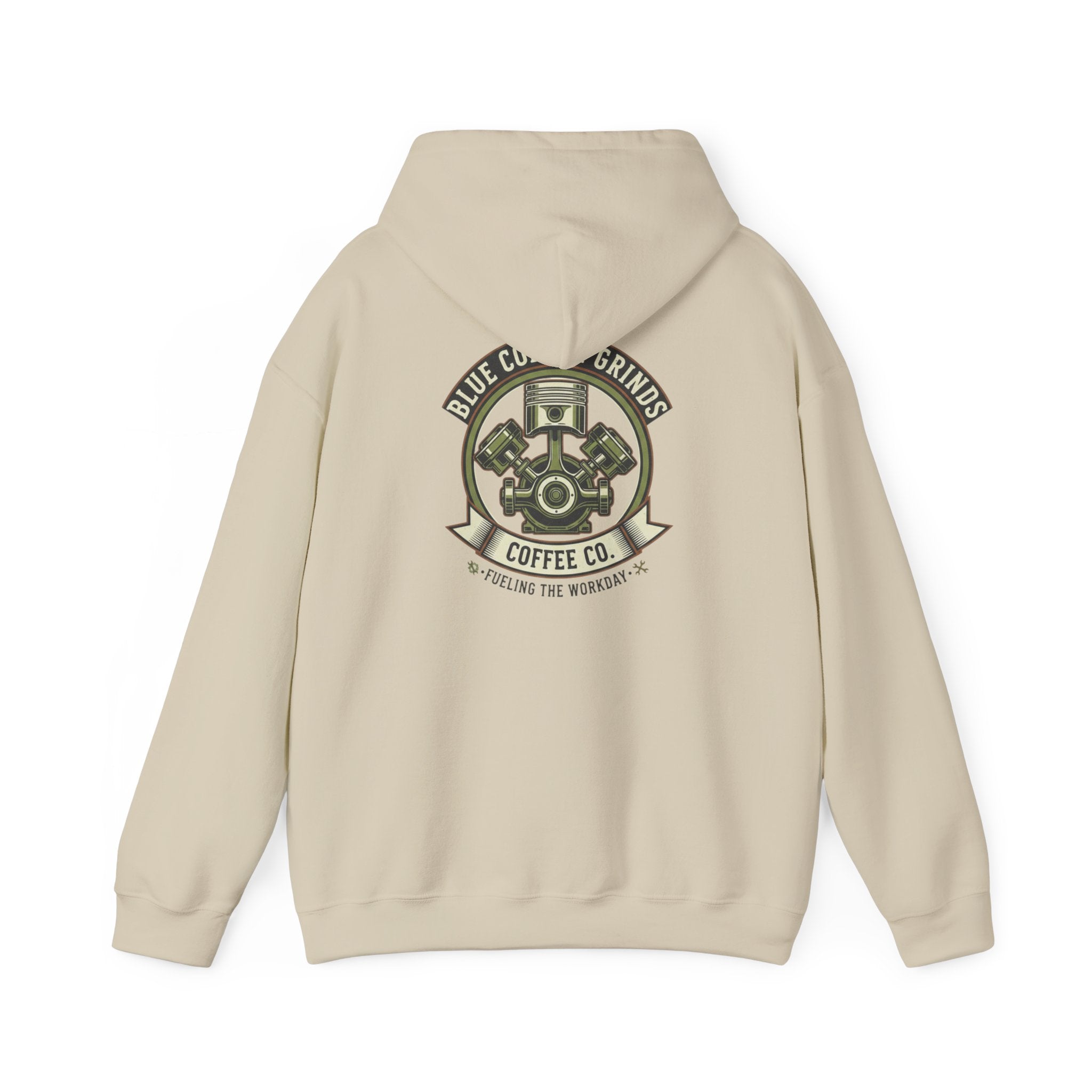 Blue Collar Grinds Coffee Co. Hoodie — Vintage Coffee Company Pullover