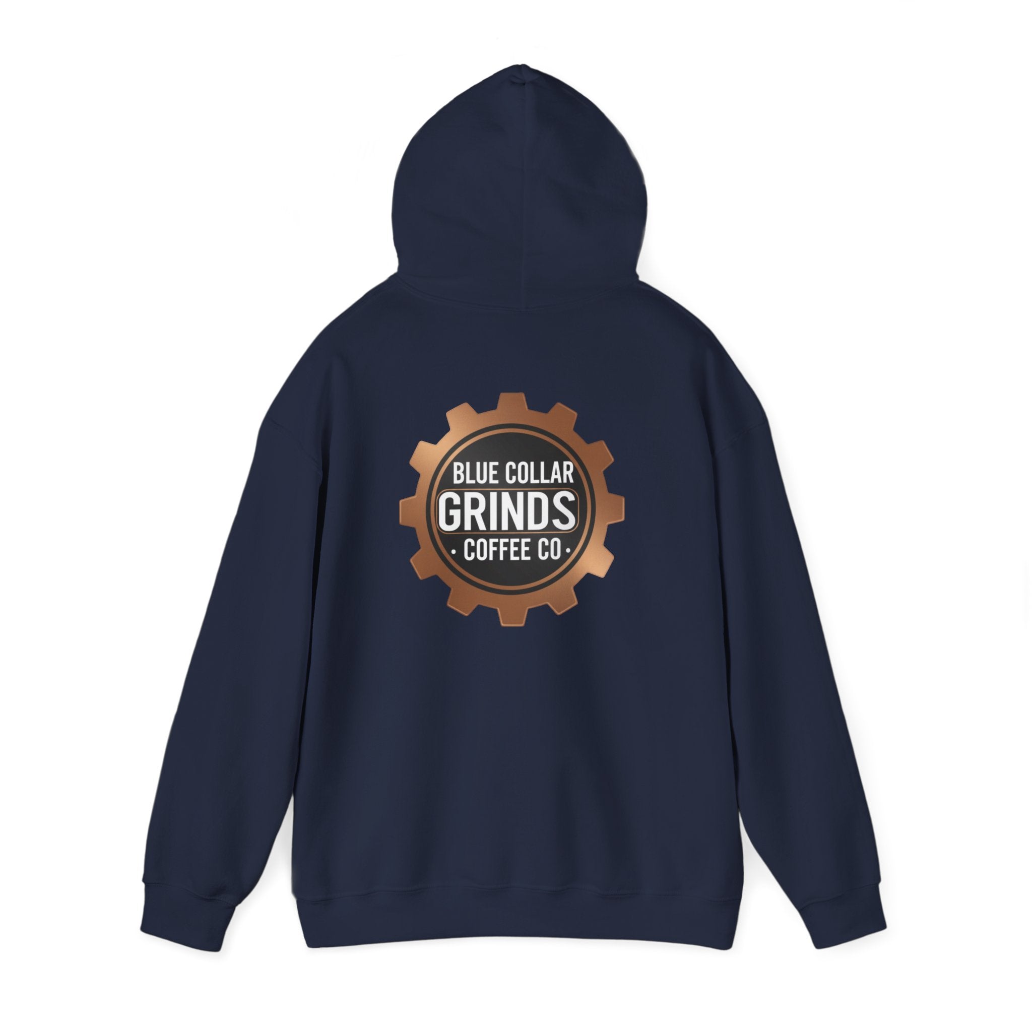Blue Collar Grinds Coffee Co. Hoodie — Workwear Logo Pullover