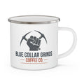 Blue Collar Grinds Coffee Co. Enamel Camping Mug — Outdoor Coffee Cup