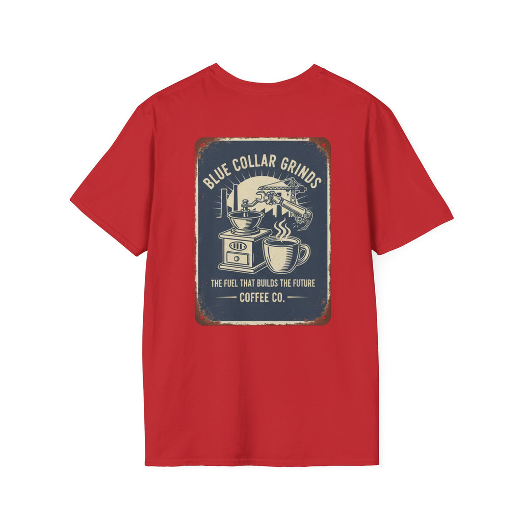 Blue Collar Grinds Coffee Co. T-Shirt — Vintage Coffee Co. Design