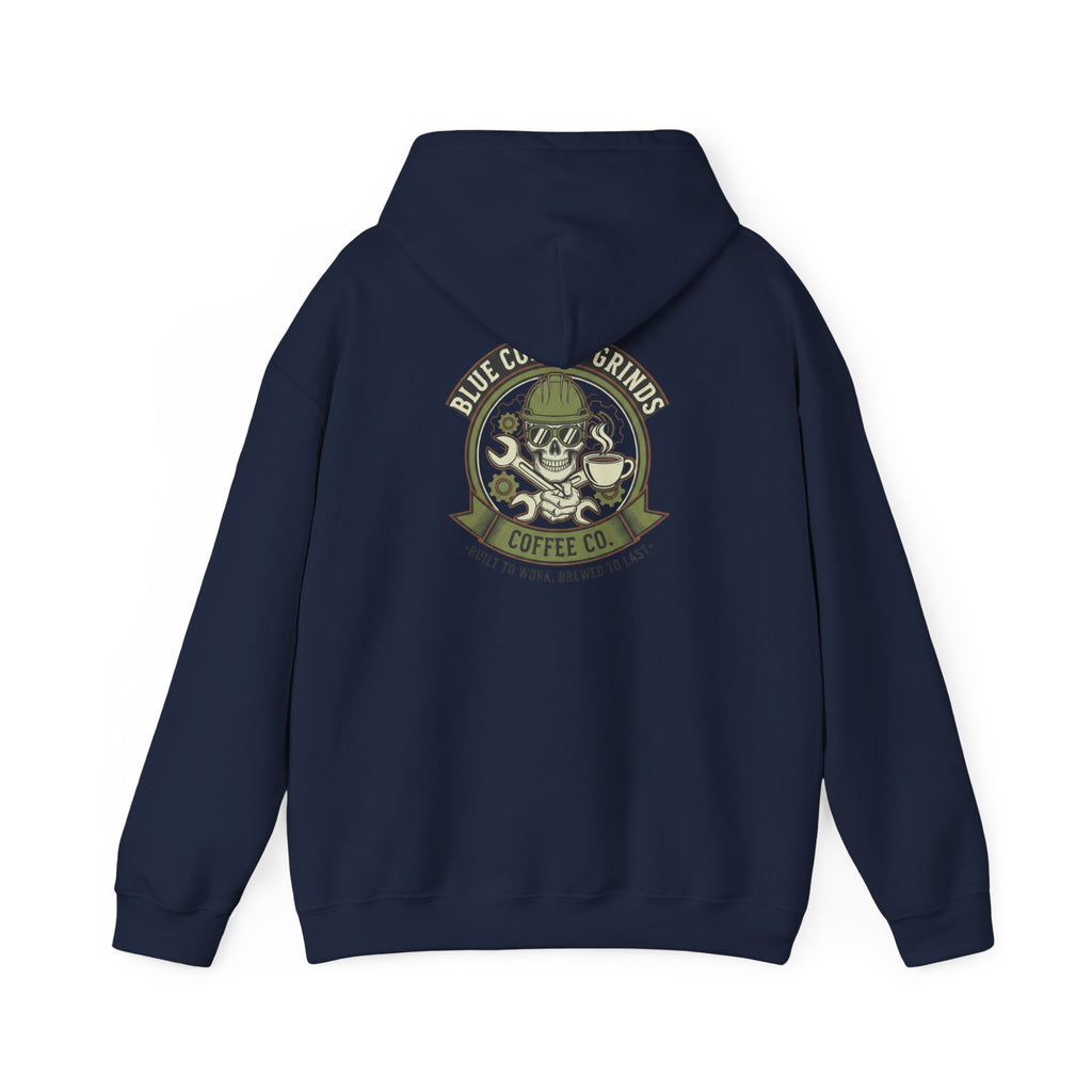 Blue Collar Grinds Coffee Co. - Hoodie - Skull Logo Back Print