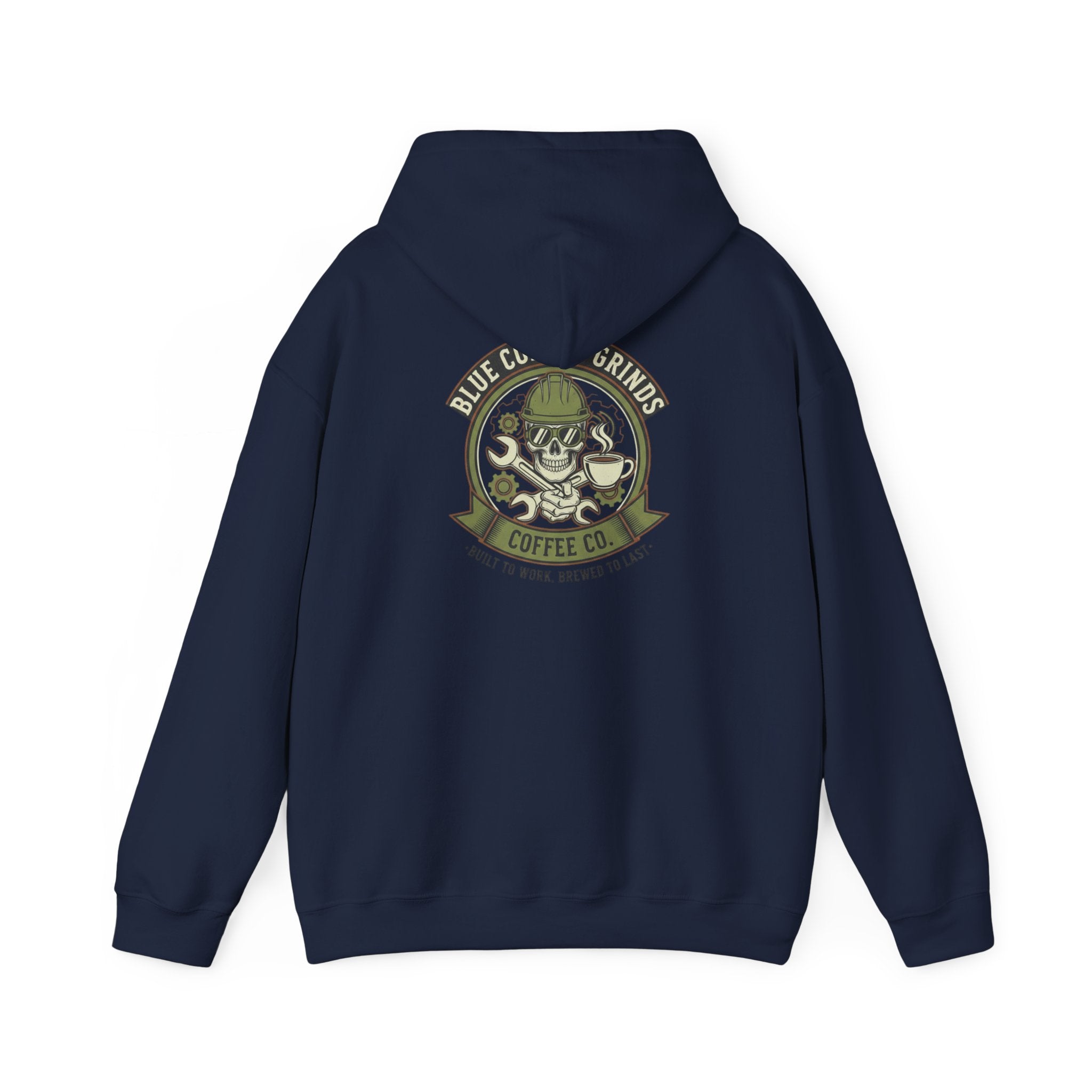 Blue Collar Grinds Coffee Co. - Hoodie - Skull Logo Back Print