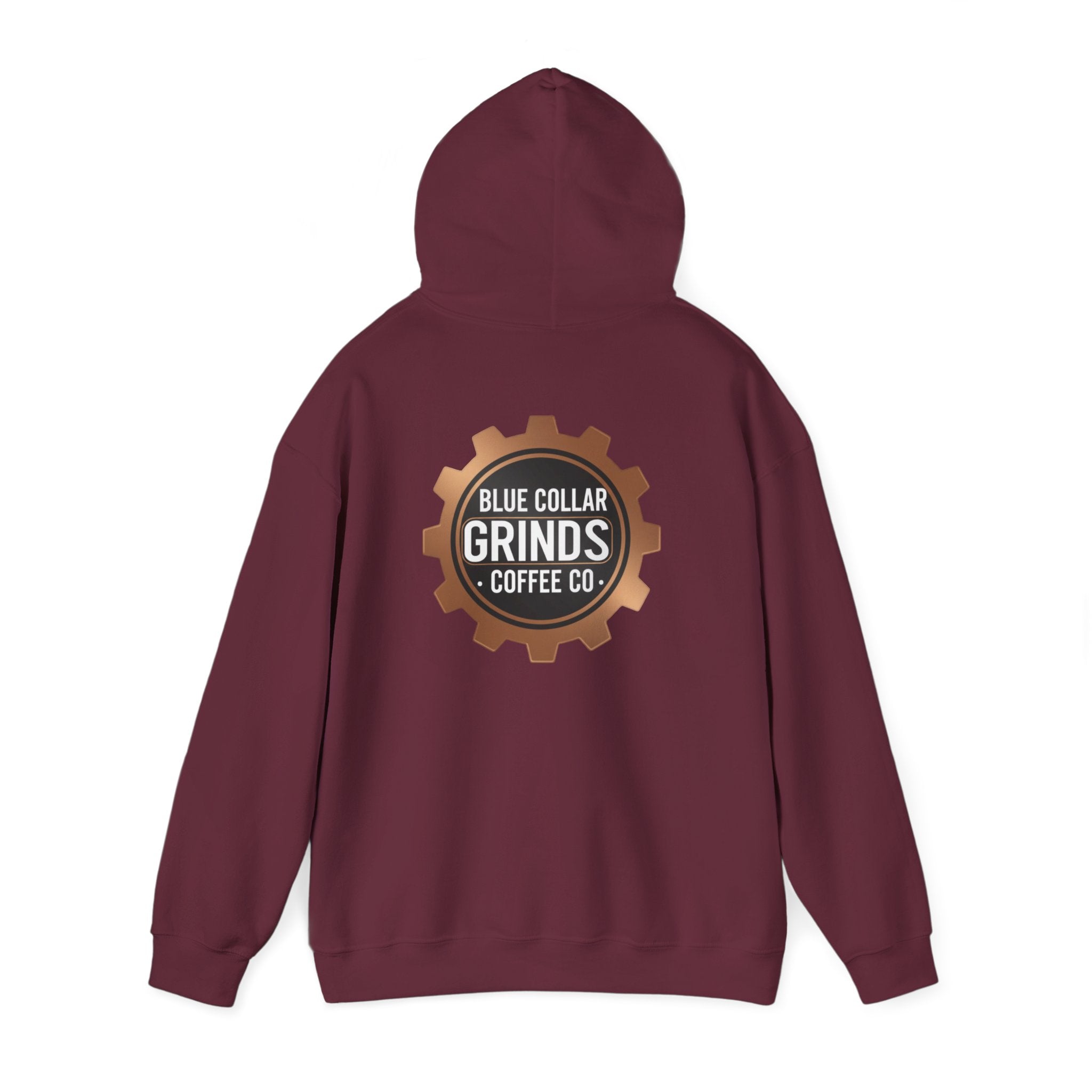 Blue Collar Grinds Coffee Co. Hoodie — Workwear Logo Pullover
