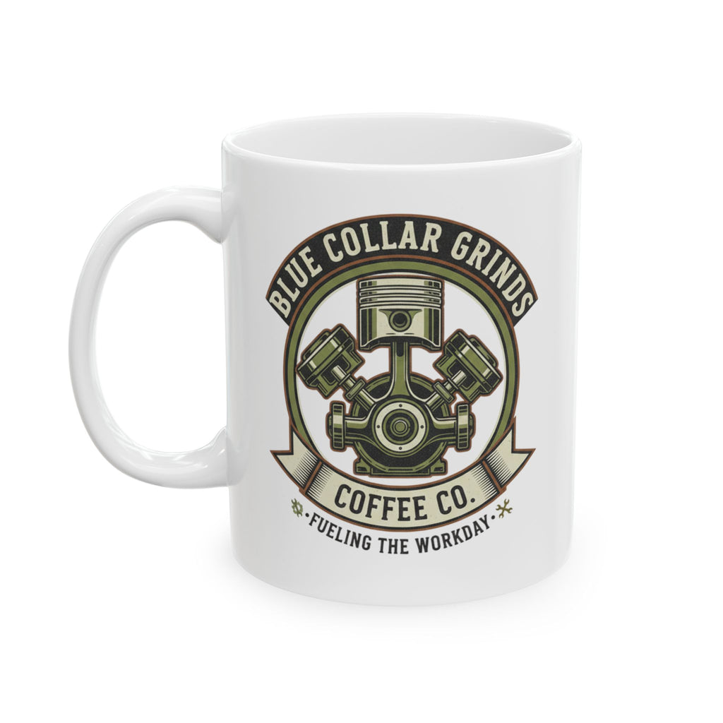 Blue Collar Grinds Coffee Co. Ceramic Mug - Engine (11oz, 15oz)