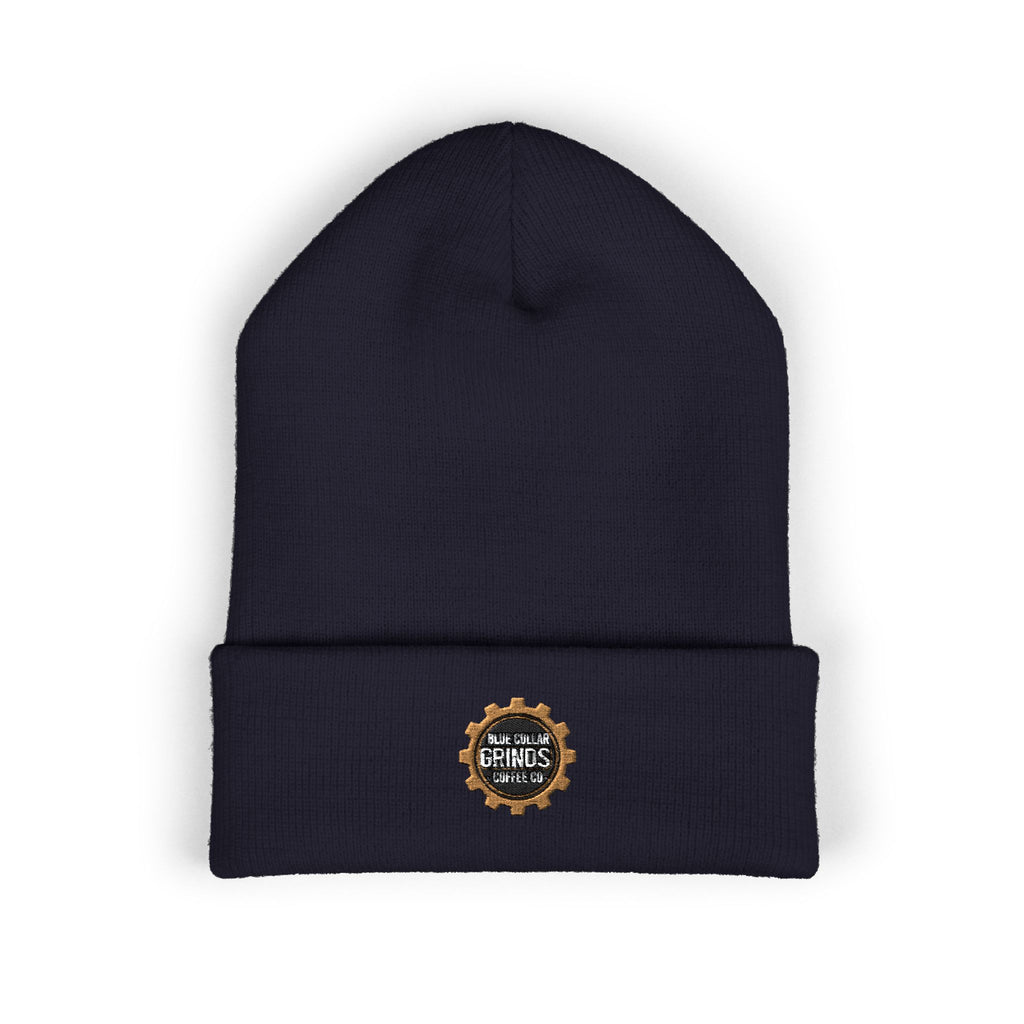 Blue Collar Grinds Coffee Co. Embroidered 'Gear' Classic Cuffed Beanie