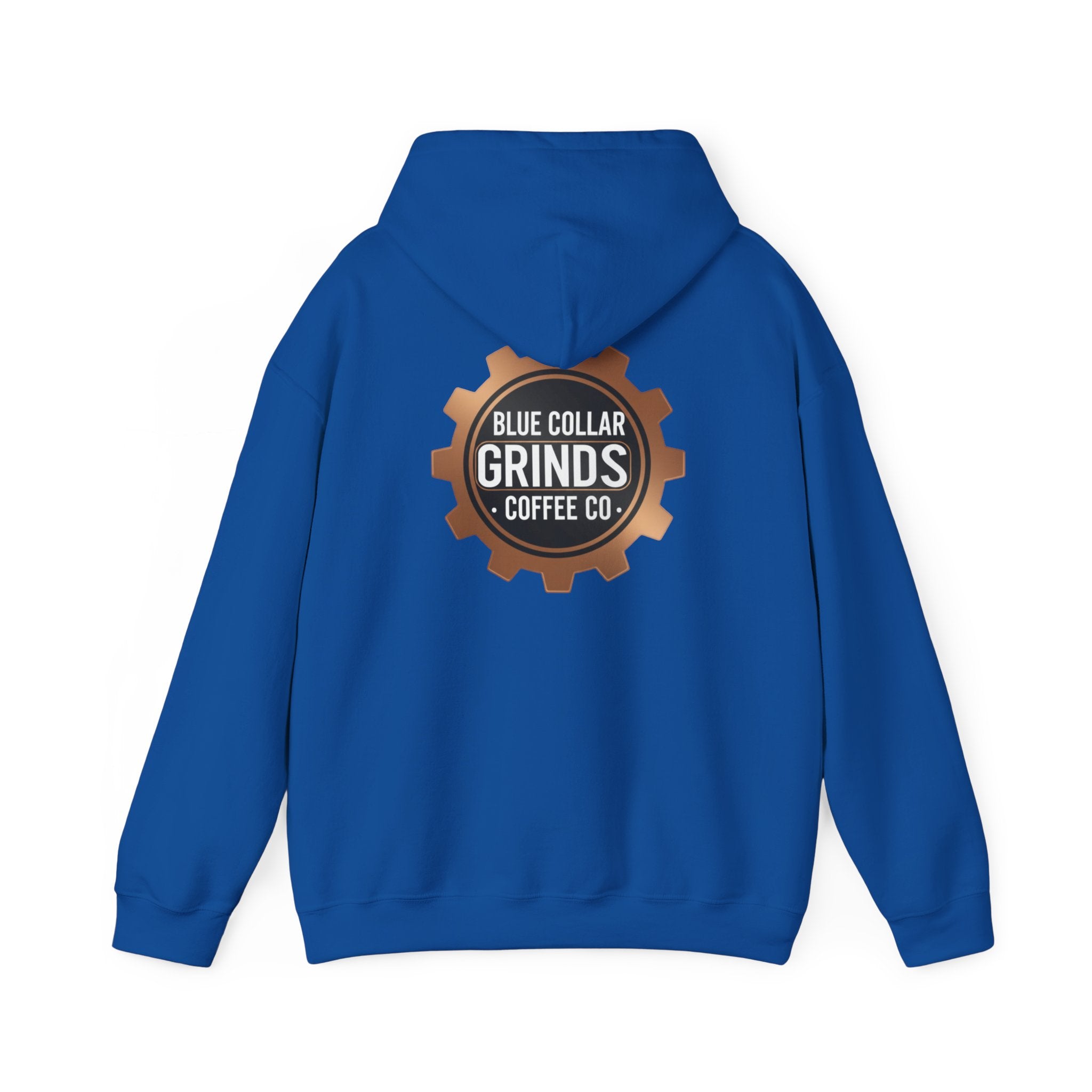 Blue Collar Grinds Coffee Co. Hoodie — Workwear Logo Pullover