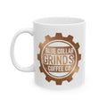 Blue Collar Grinds Coffee Co. Ceramic Mug — Rustic Gearhead (11oz, 15oz)