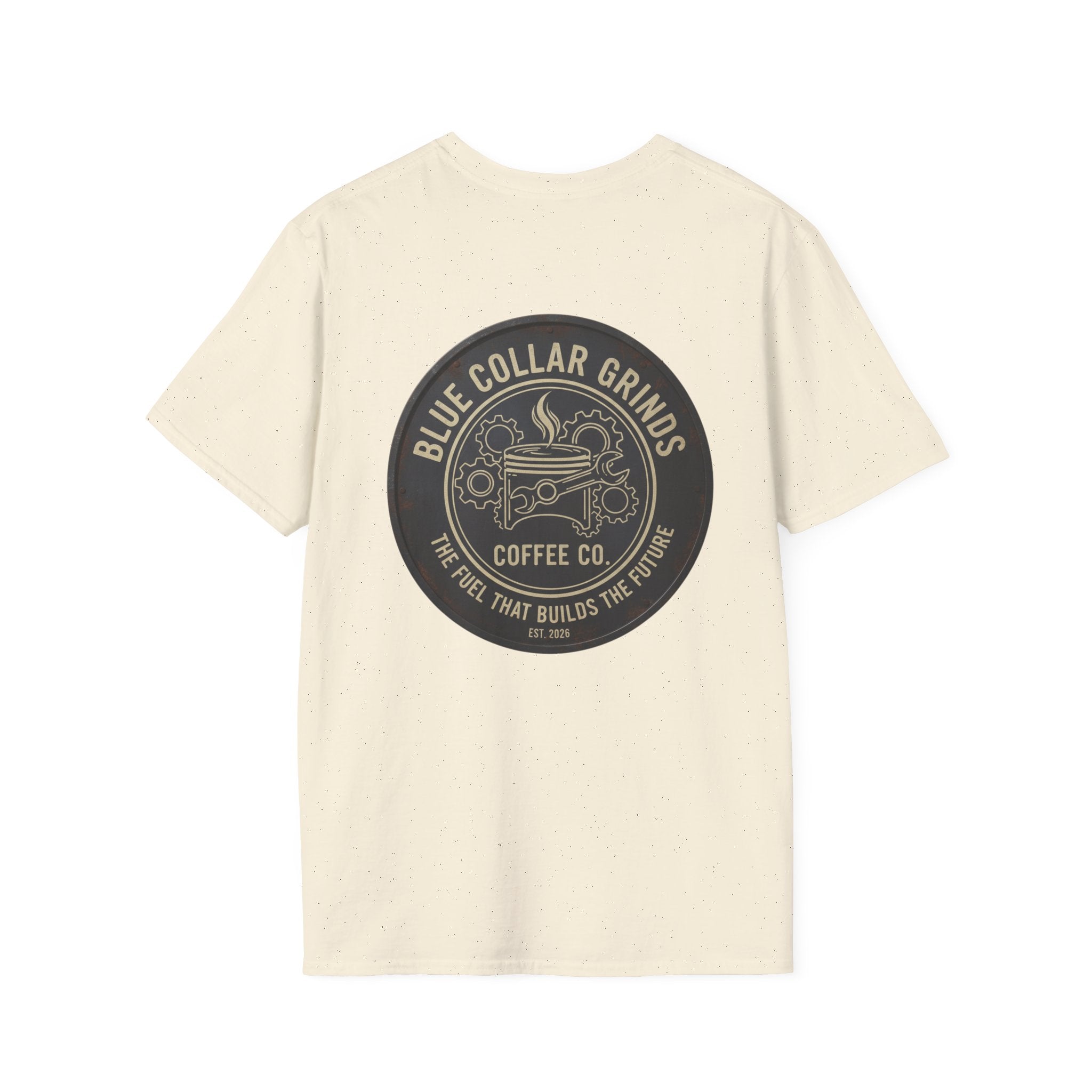 Blue Collar Grinds Coffee Co. T-Shirt — Vintage Workwear Coffee Logo Tee