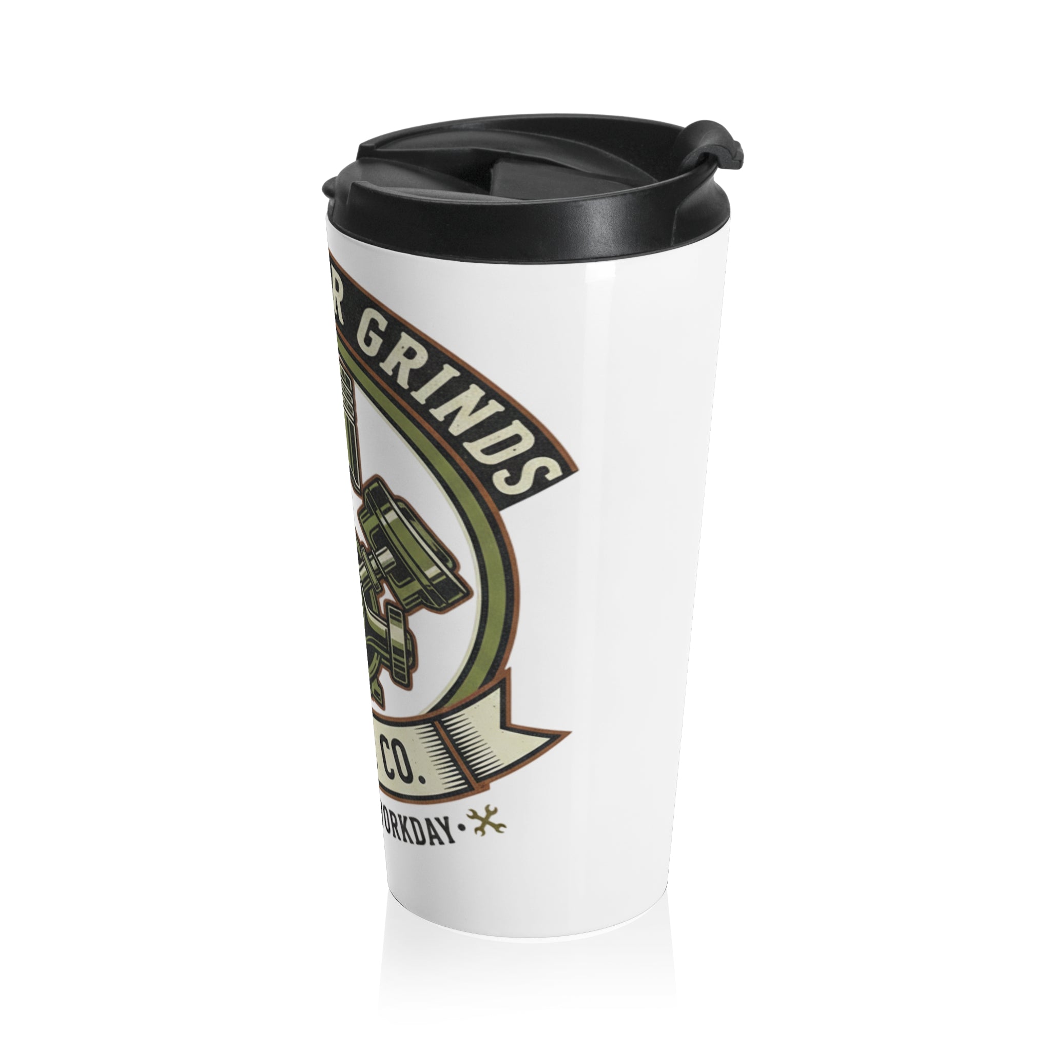 Blue Collar Grinds Coffee Co. Stainless Steel Travel Mug — Engine