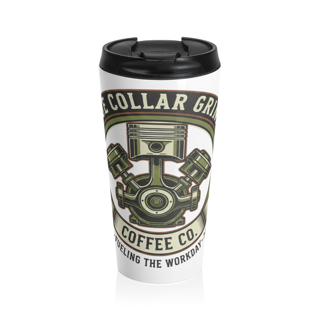 Blue Collar Grinds Coffee Co. Stainless Steel Travel Mug — Engine